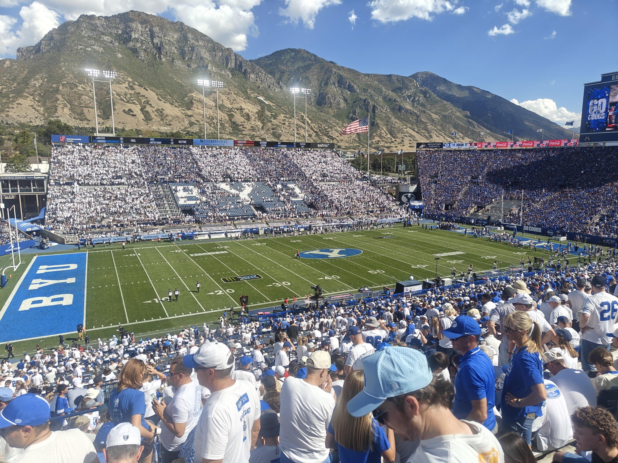 Real Fan View taken from Section 108 at LaVell Edwards Stadium by Ryan B
