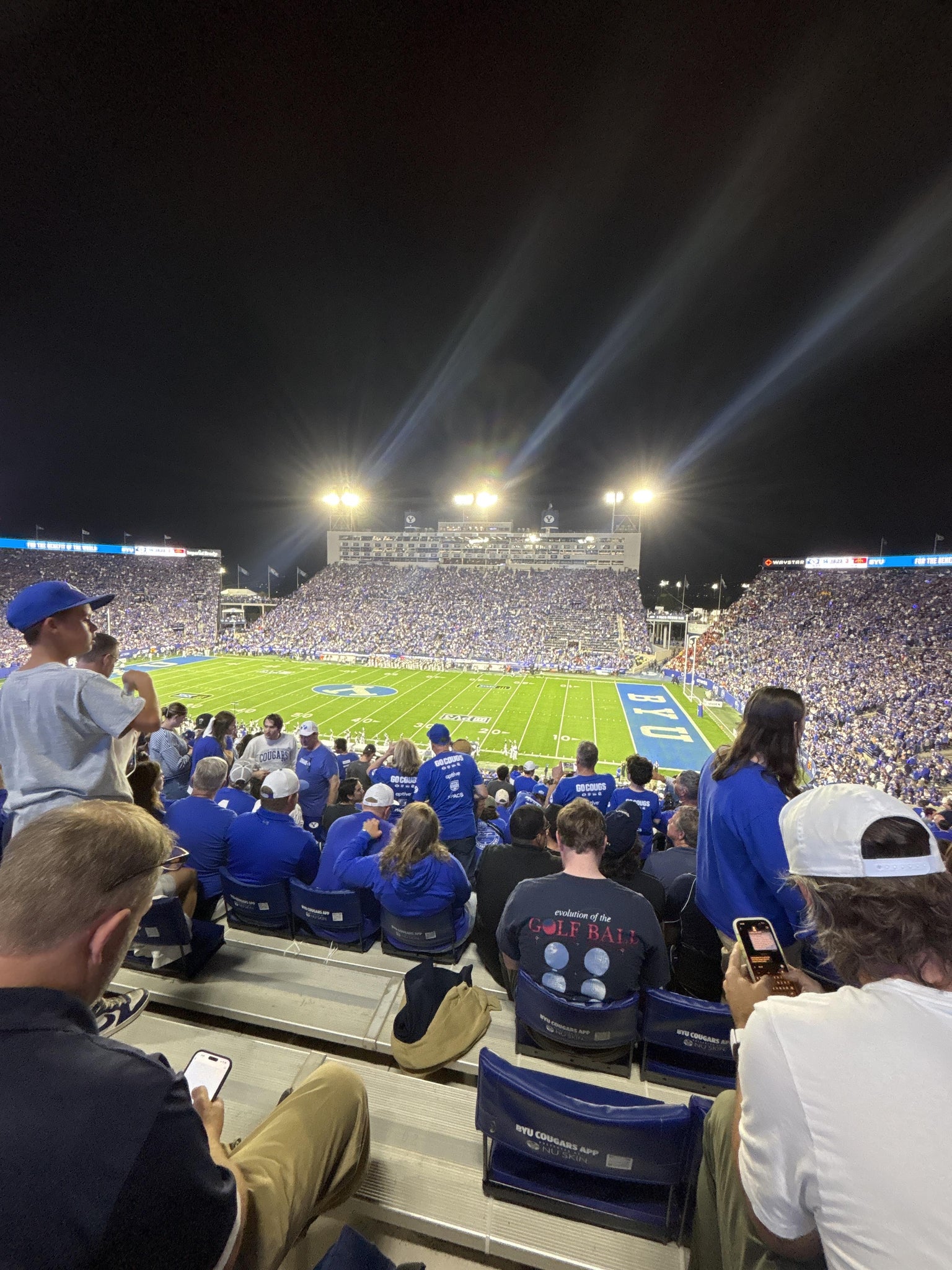 Real Fan View taken from Section 132 at LaVell Edwards Stadium by Elizabeth A