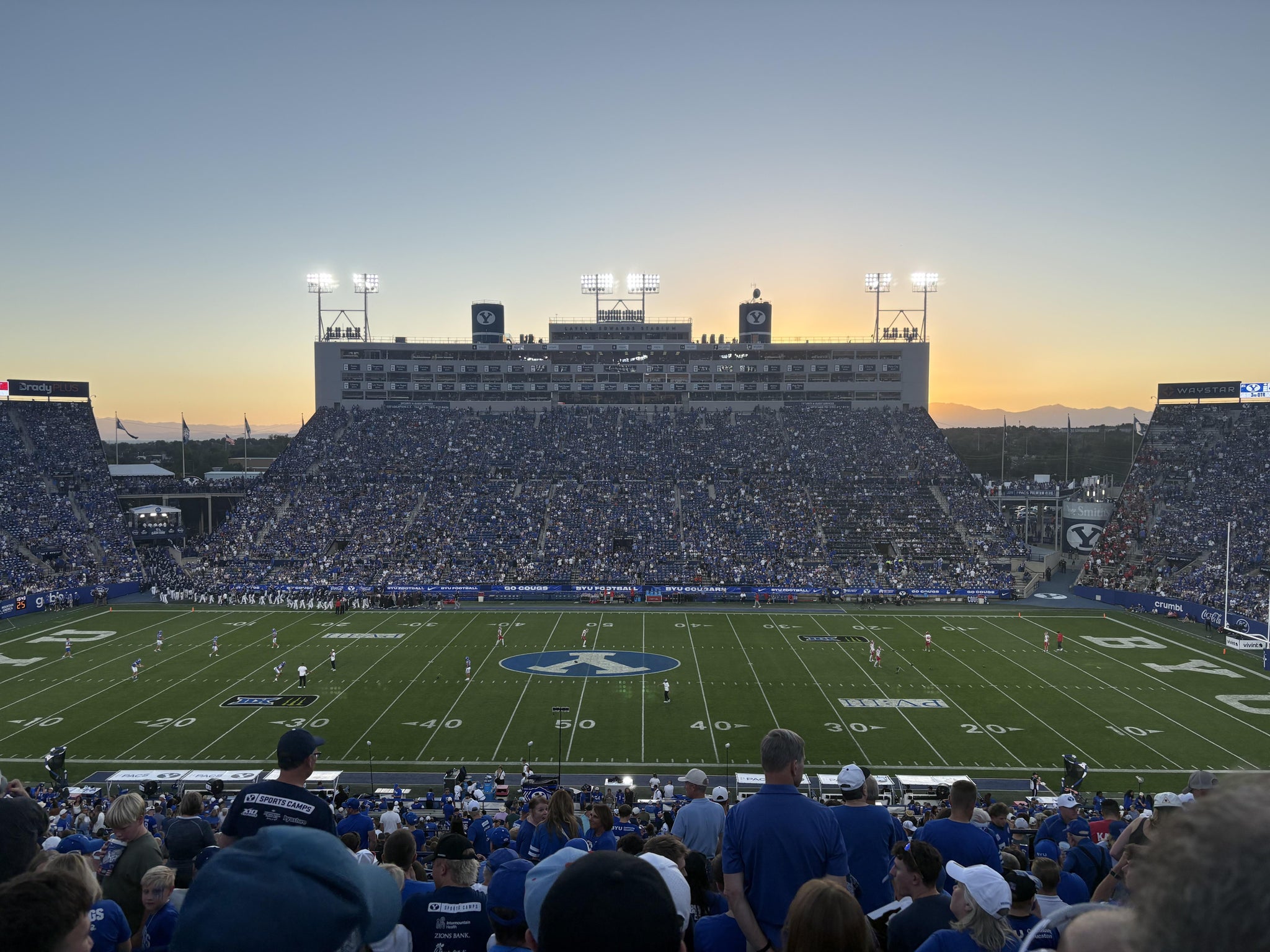 Real Fan View taken from Section 134 at LaVell Edwards Stadium by Wintrell R