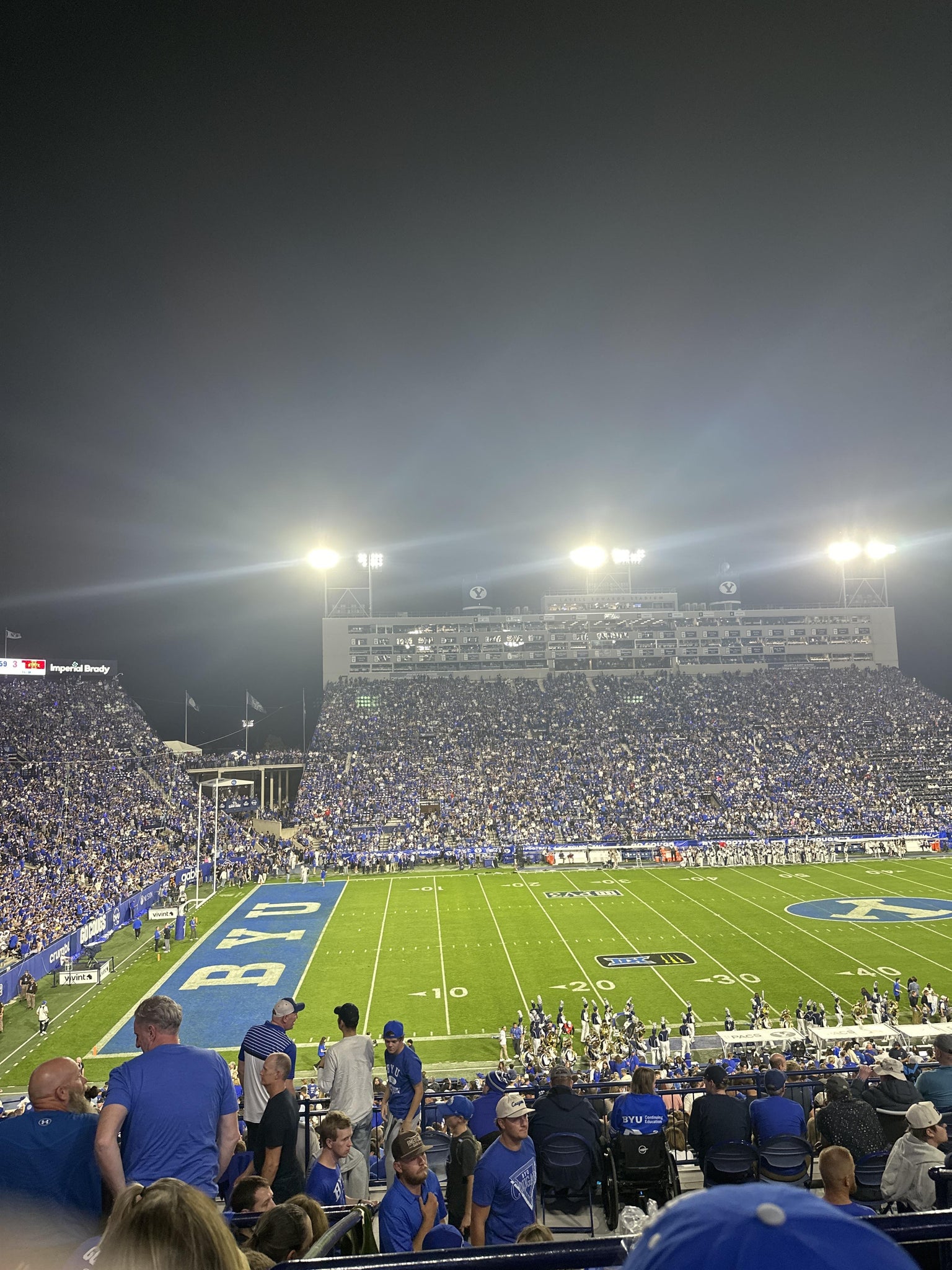 Real Fan View taken from Section 136 at LaVell Edwards Stadium by Sutton M