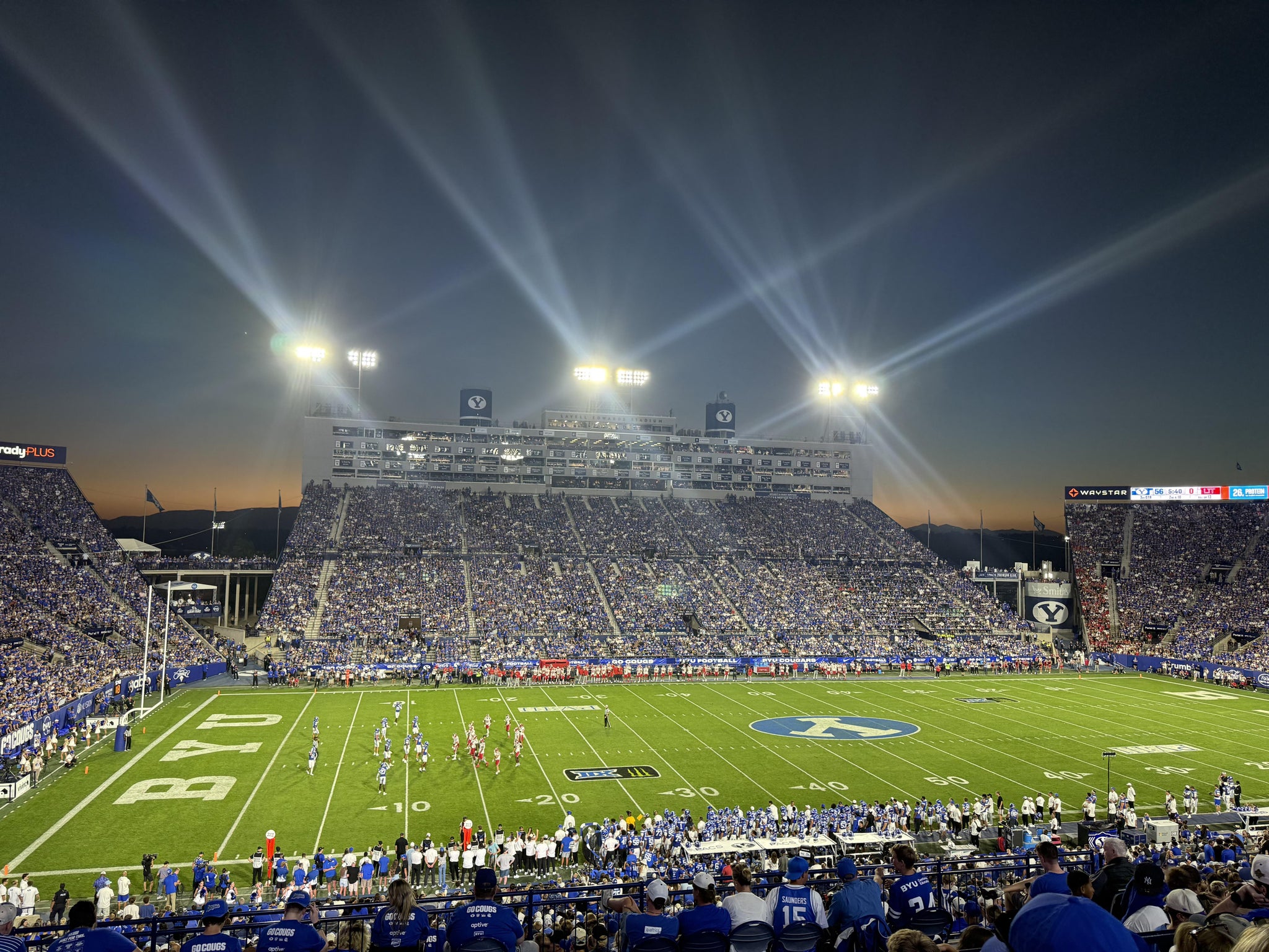 Real Fan View taken from Section 136 at LaVell Edwards Stadium by Daniel N