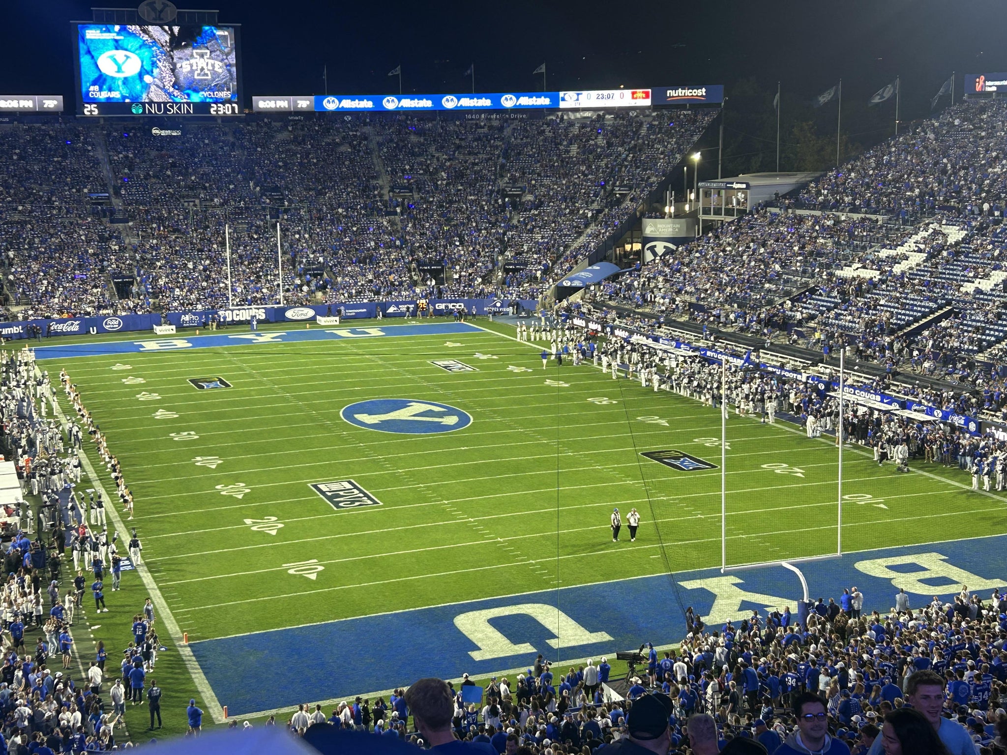 Real Fan View taken from Section 147 at LaVell Edwards Stadium by Alan E