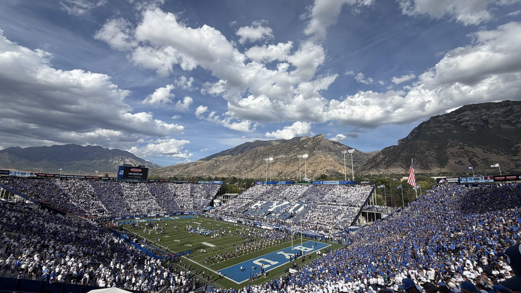 Real Fan View taken from Section 148 at LaVell Edwards Stadium by Mathew S
