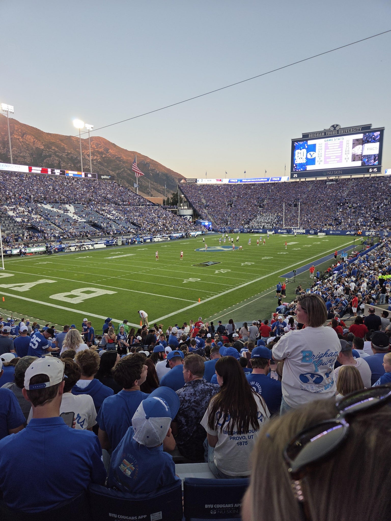 Real Fan View taken from Section 22 at LaVell Edwards Stadium by Tyler B