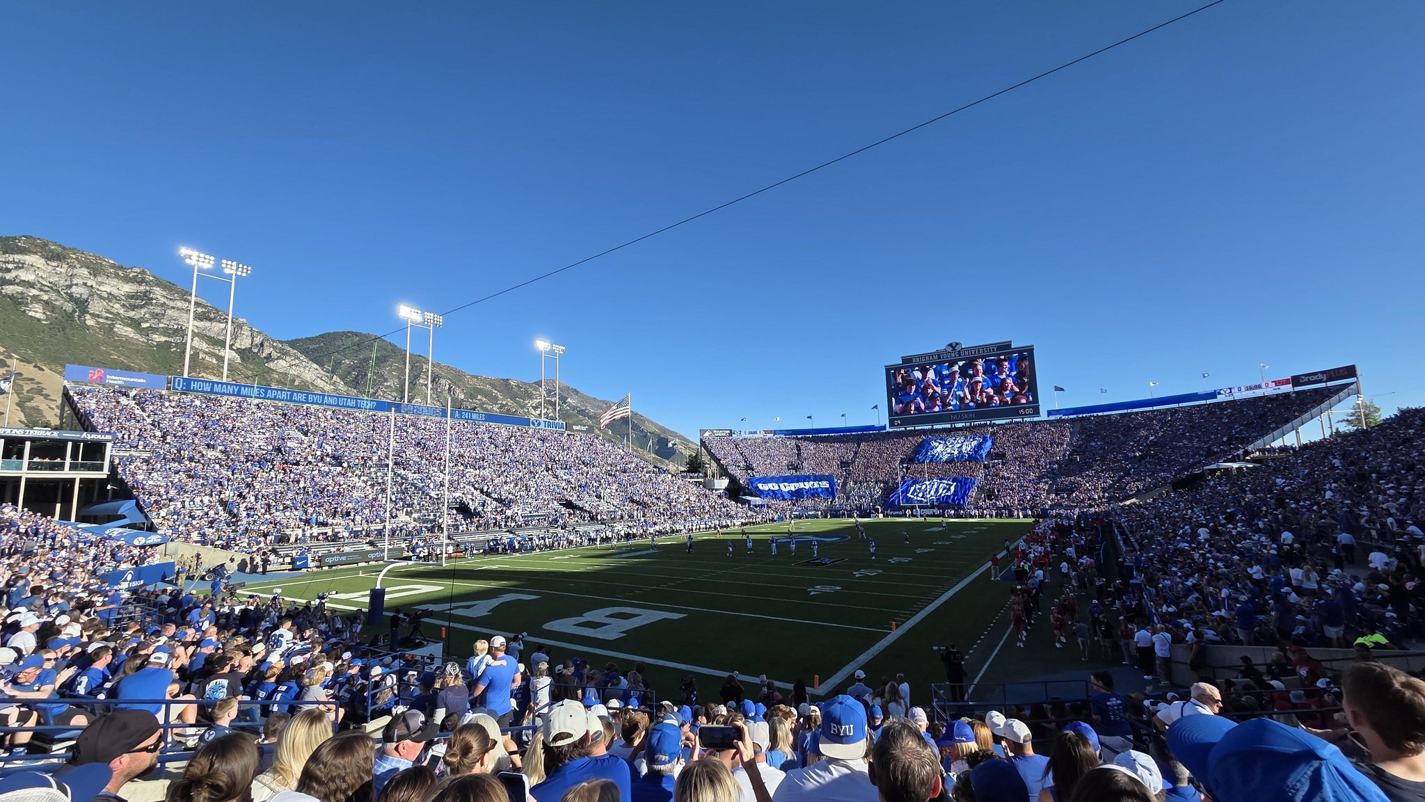 Real Fan View taken from Section 23 at LaVell Edwards Stadium by Hayden D