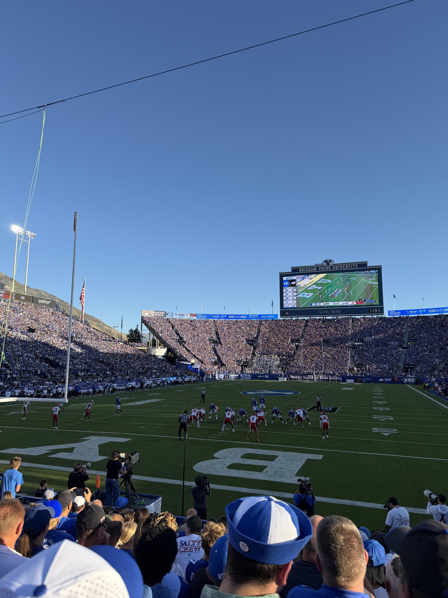 Real Fan View taken from Section 24 at LaVell Edwards Stadium by Jesse H