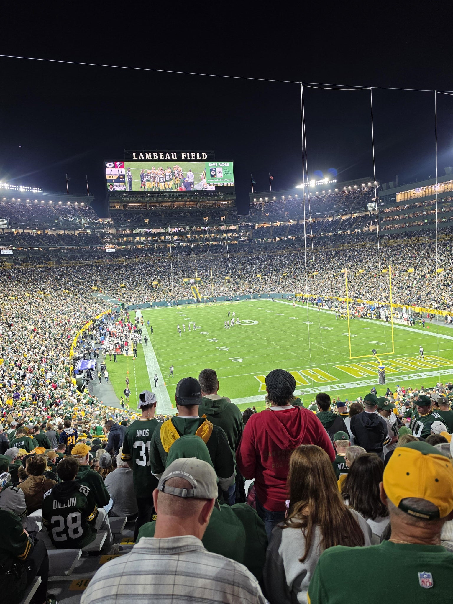 Vue réelle des fans prise de la Section 103 au site Lambeau Field par Anonymous User