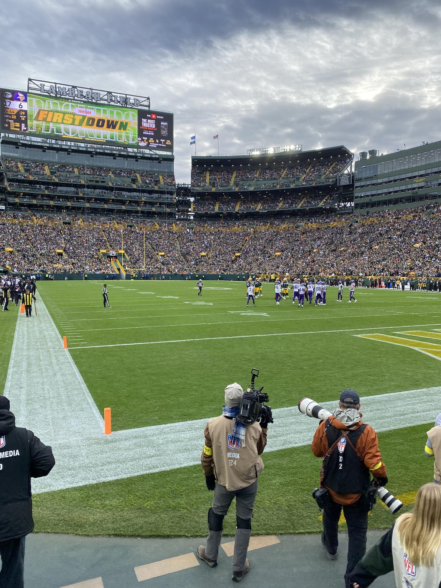 Real Fan View taken from Section 105 at Lambeau Field by Nathan R