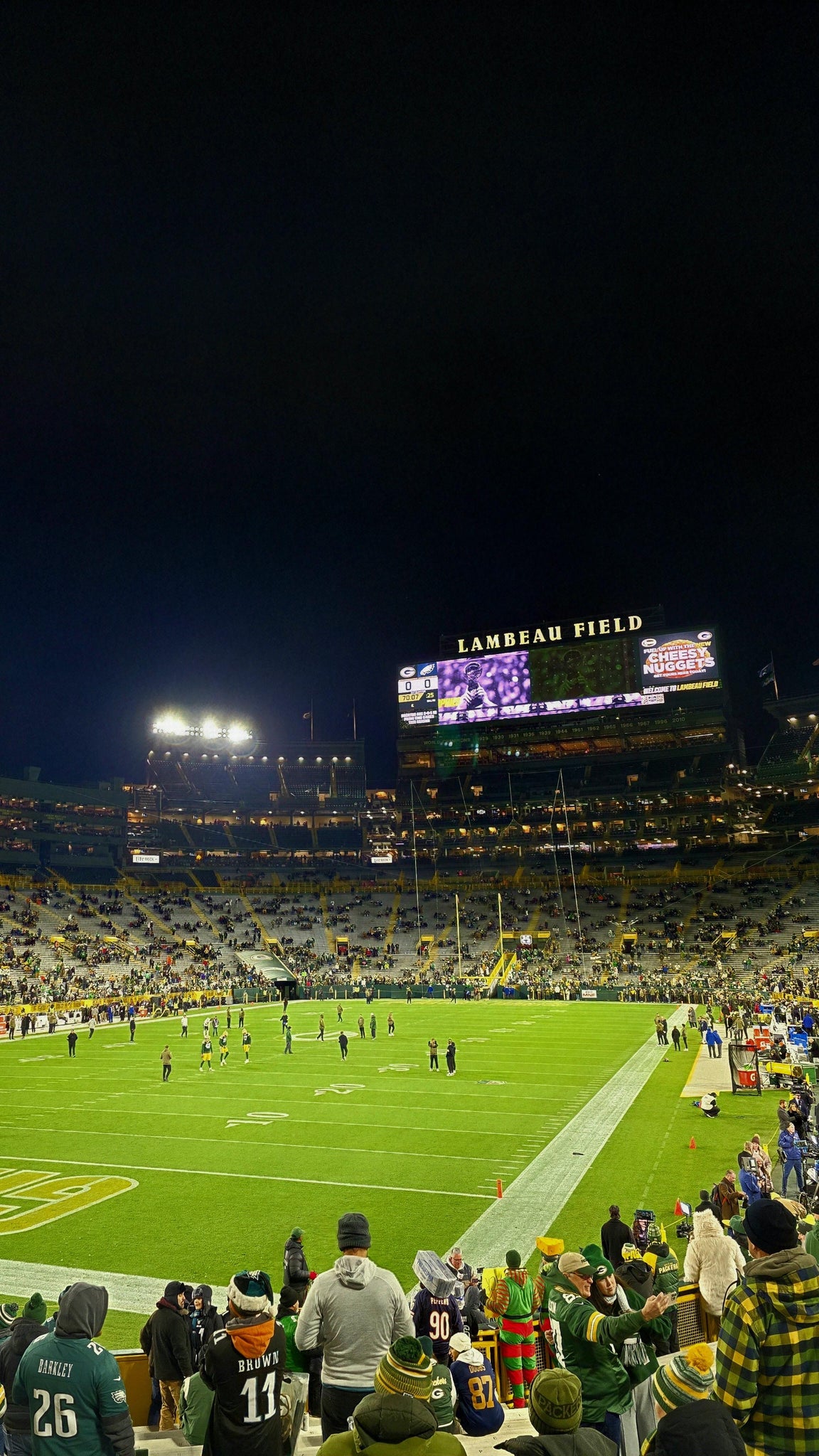 Real Fan View taken from Section 106 at Lambeau Field by Edwin L