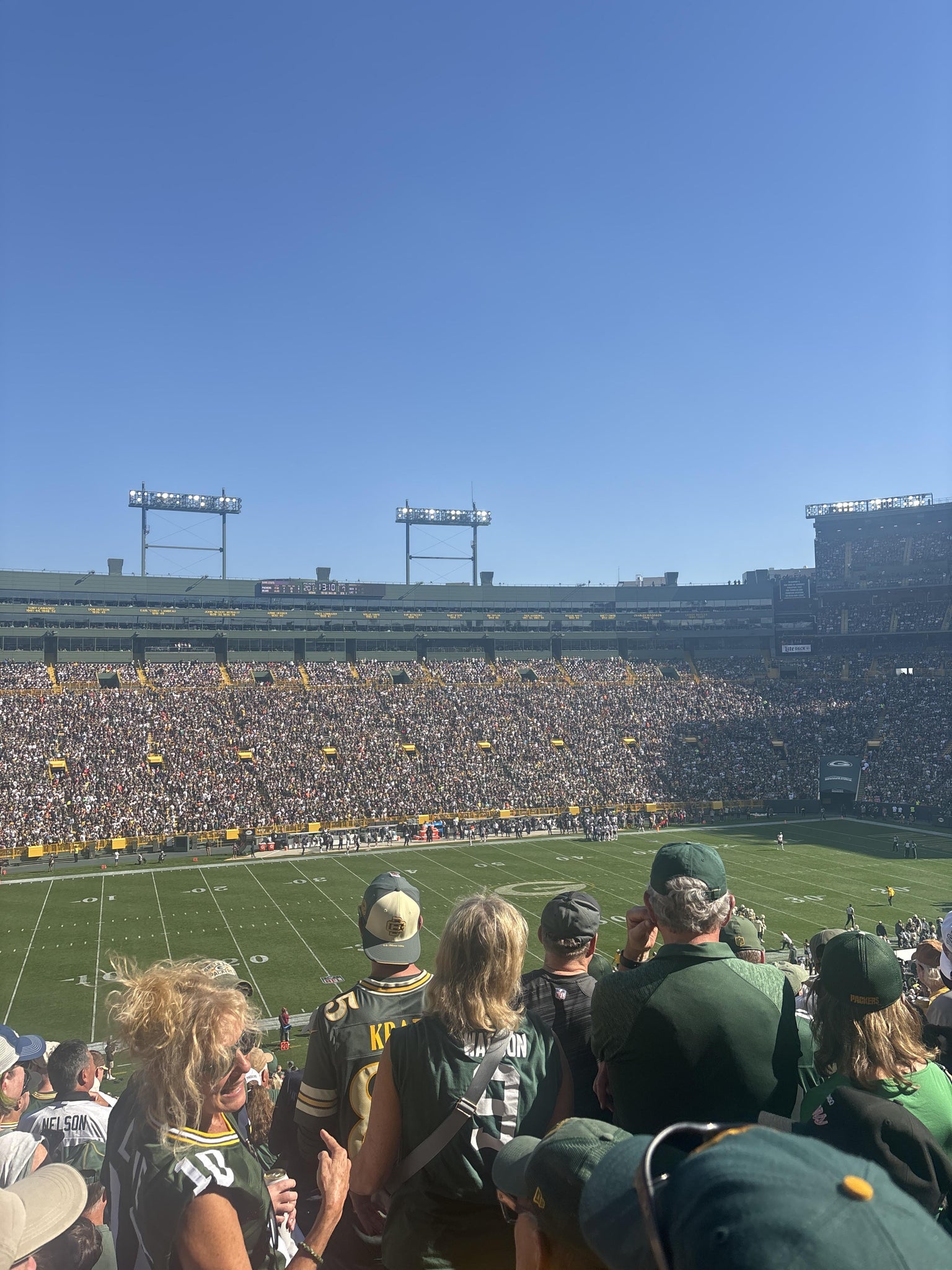 Real Fan View taken from Section 114 at Lambeau Field by Stephanie E