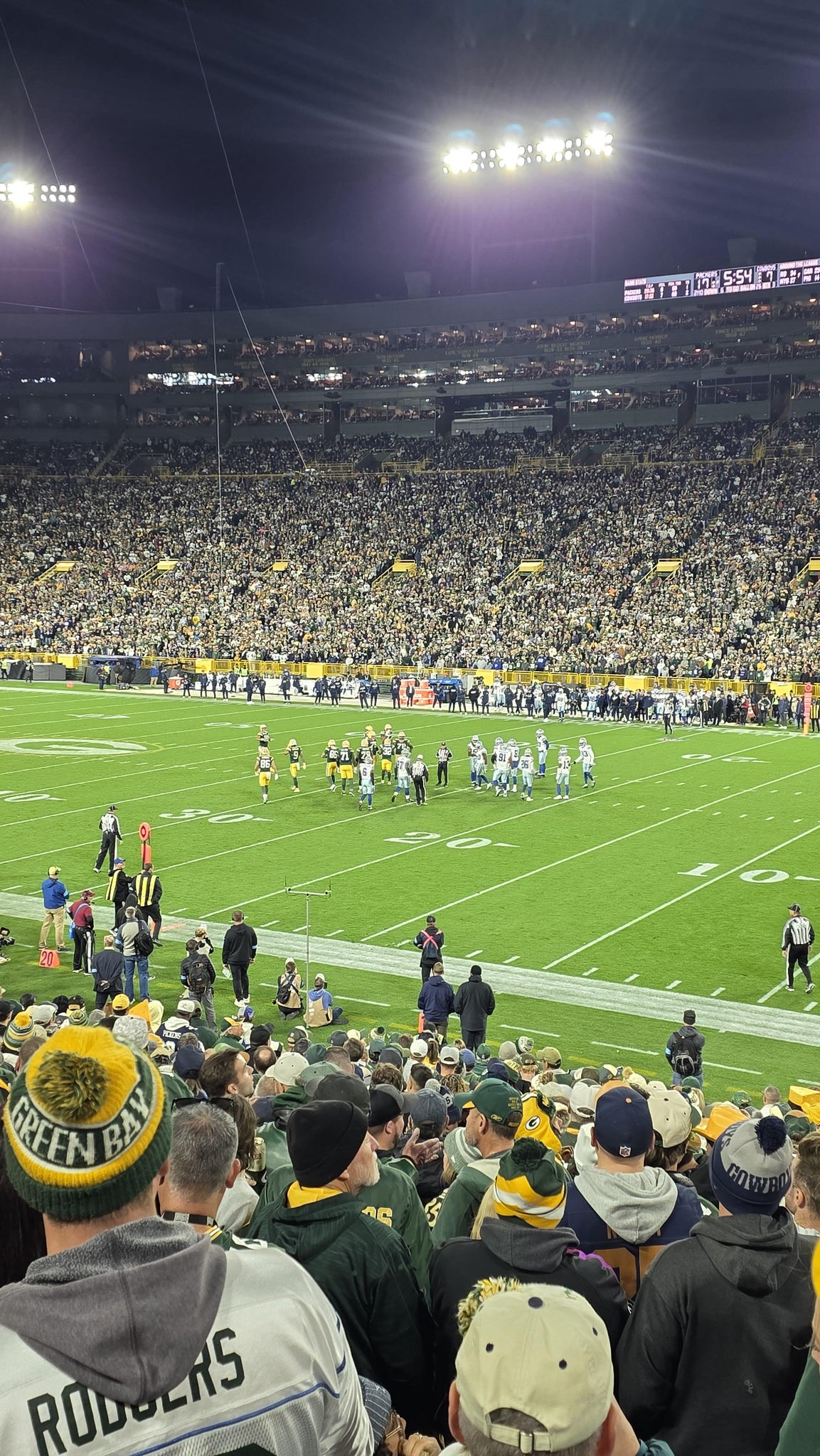 Vue réelle des fans prise de la Section 128 au site Lambeau Field par Daniel G