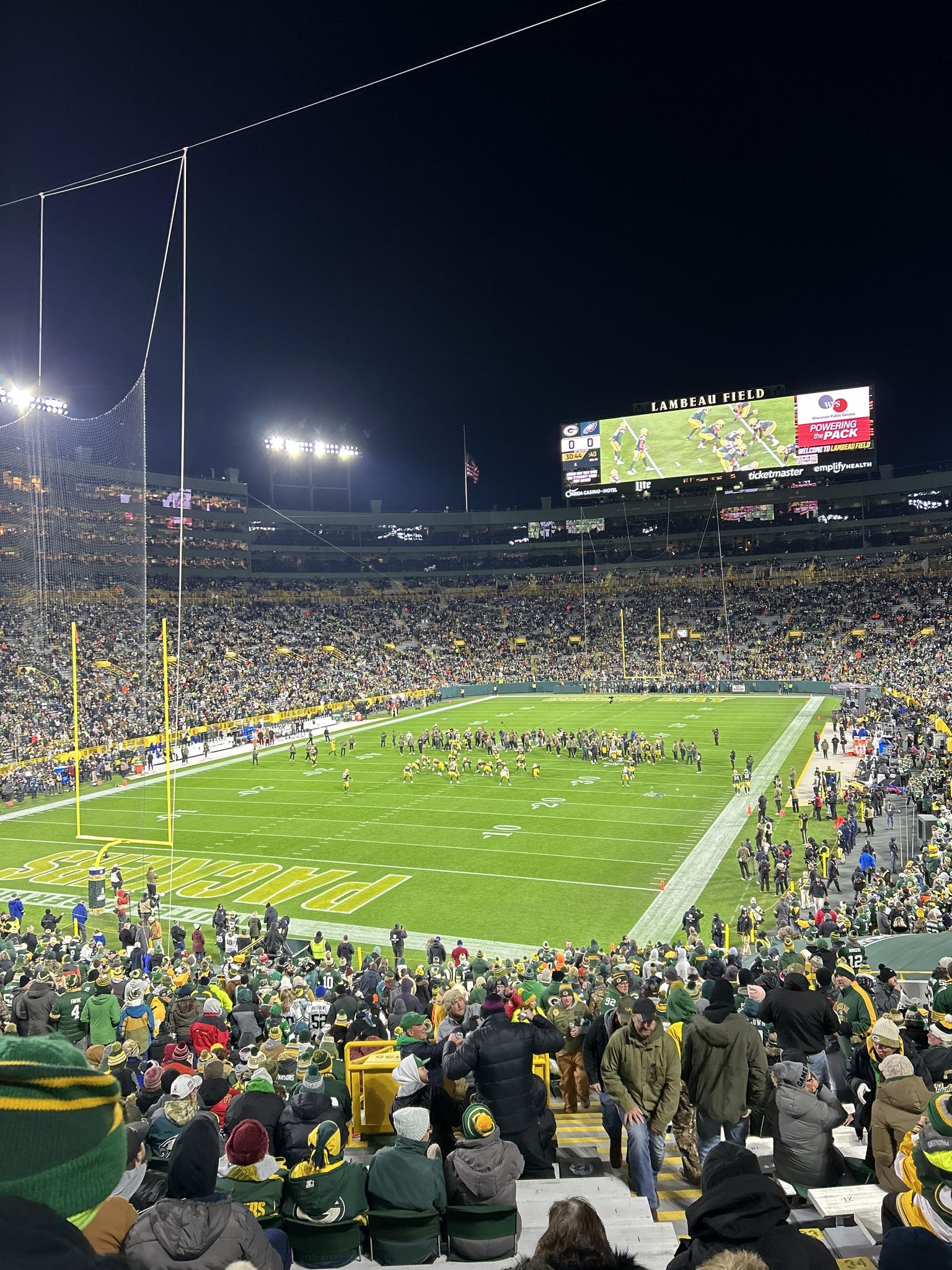 Real Fan View taken from Section 135 at Lambeau Field by Jack A