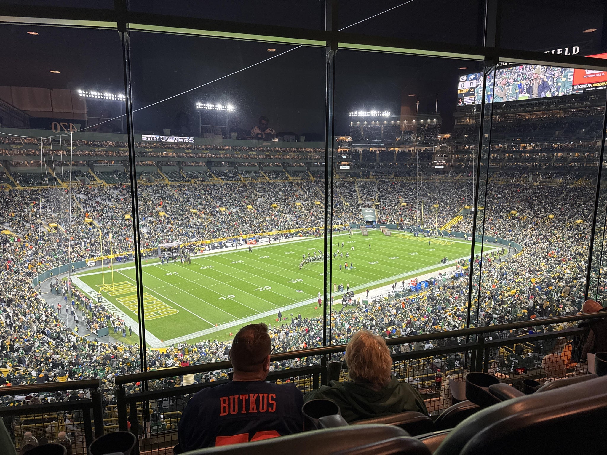 Real Fan View taken from Section 470 at Lambeau Field by Charles E