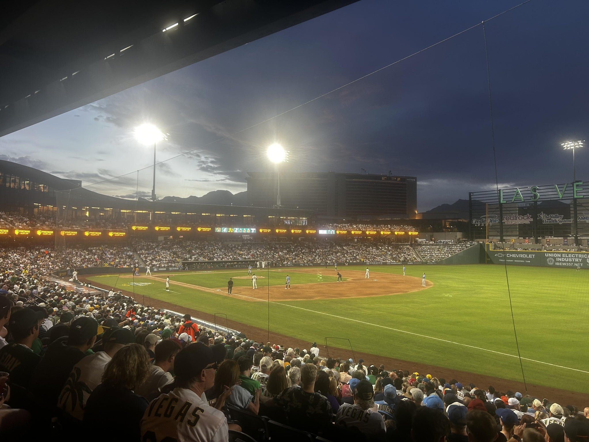 Vue réelle des fans prise de la Section 103 au site Las Vegas Ballpark par Duane M