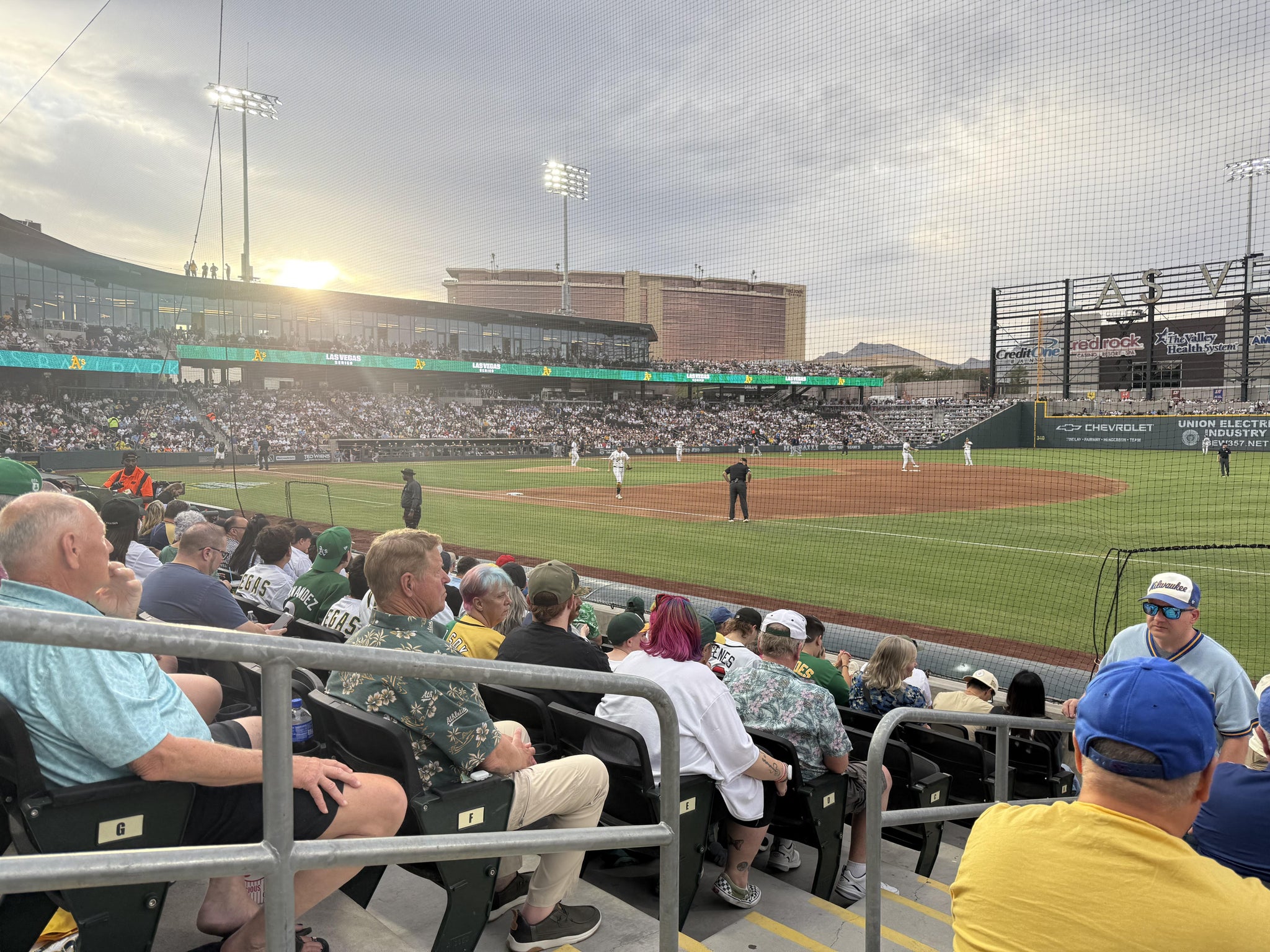 Vue réelle des fans prise de la Section 104 au site Las Vegas Ballpark par Chad T