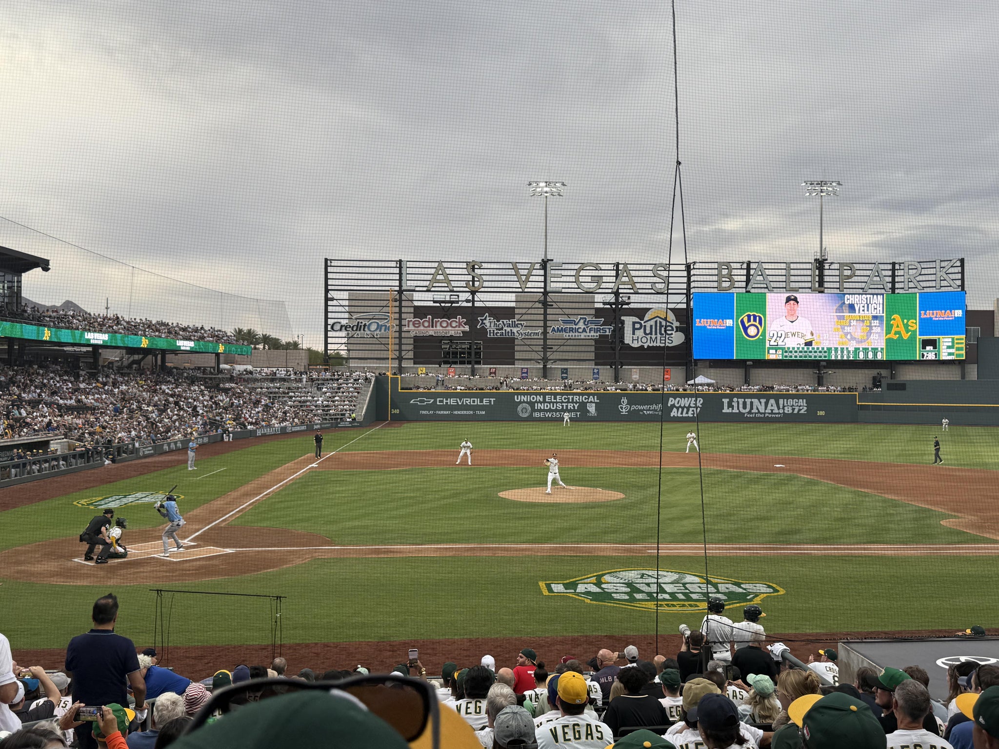 Vue réelle des fans prise de la Section 108 au site Las Vegas Ballpark par Lauren R