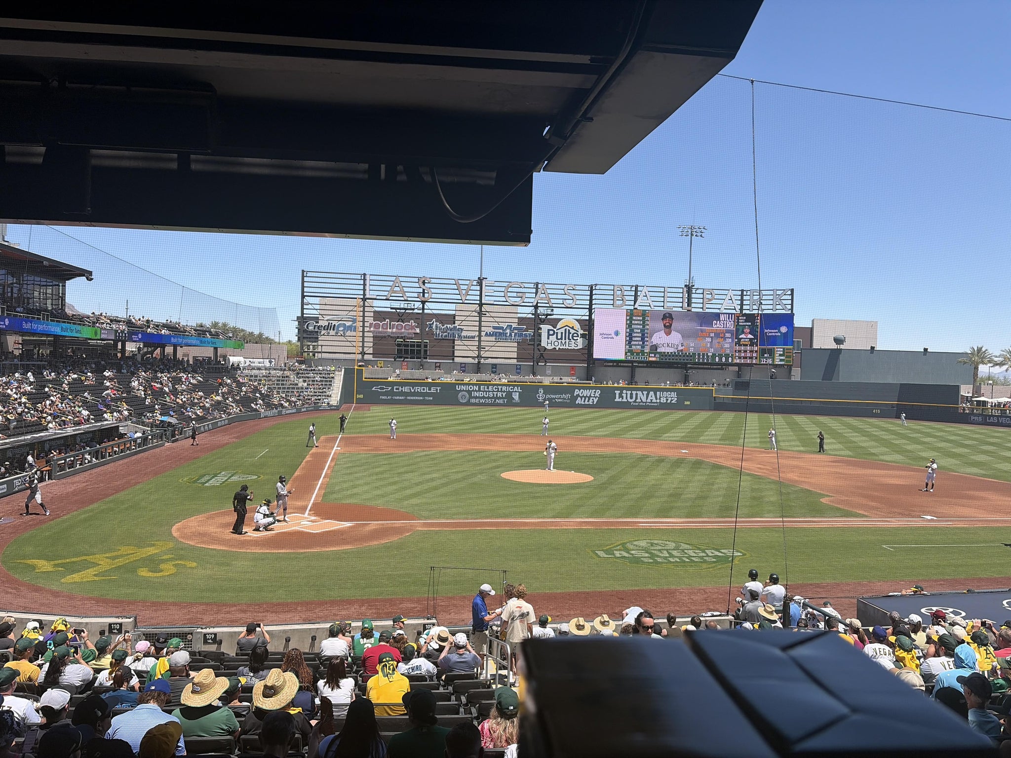 Vue réelle des fans prise de la Section 109 WC au site Las Vegas Ballpark par Myeasha C