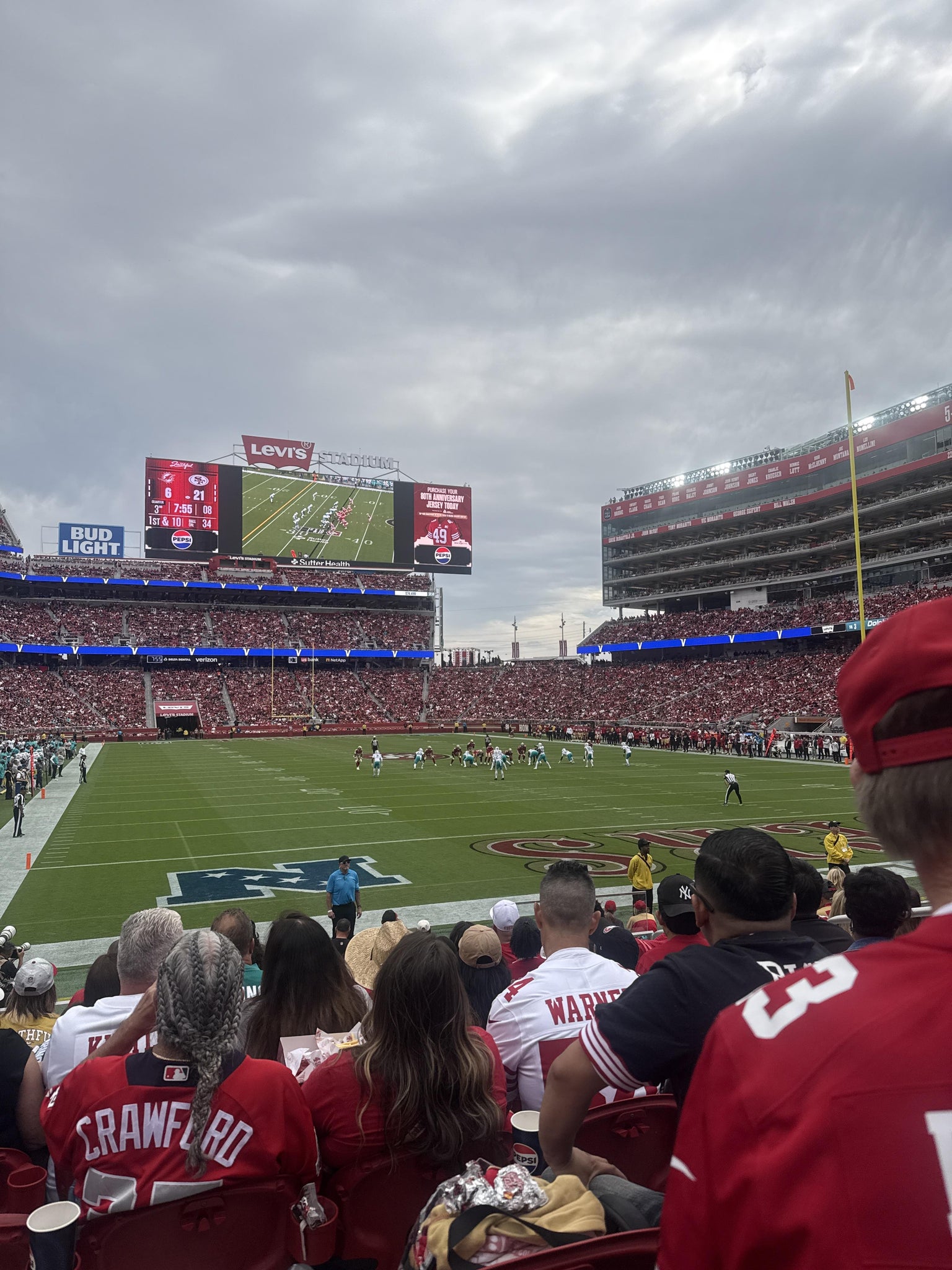 Real Fan View taken from Section 105 at Levi's Stadium by Anthony G
