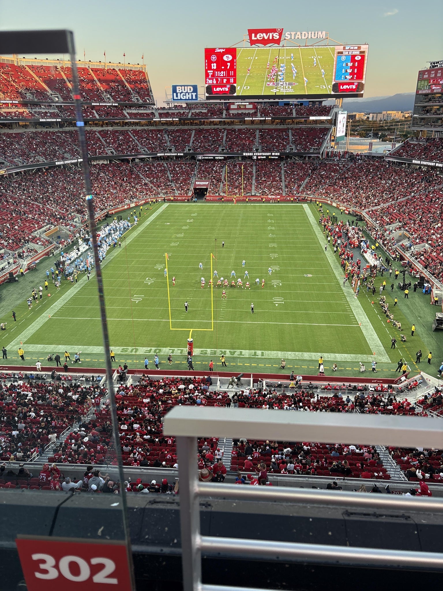 Real Fan View taken from Section 302 at Levi's Stadium by Patricia S