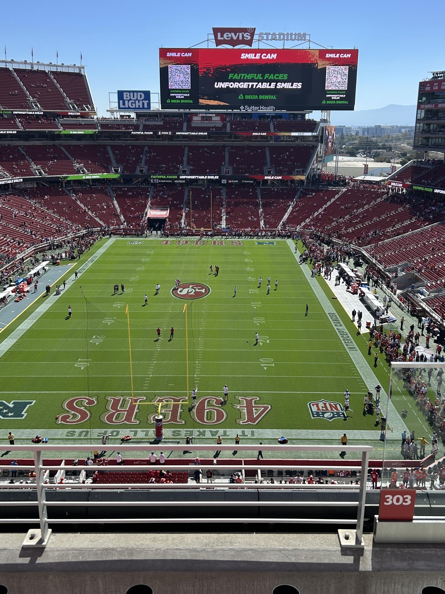 Real Fan View taken from Section 303 at Levi's Stadium by Peggy N