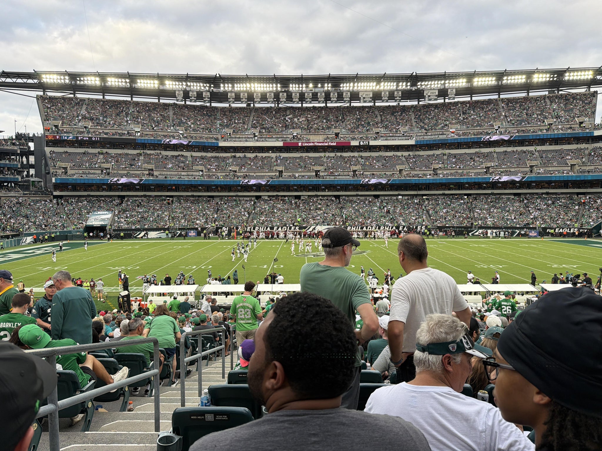 Vue réelle des fans prise de la Section 101 au site Lincoln Financial Field par Nagaraja M