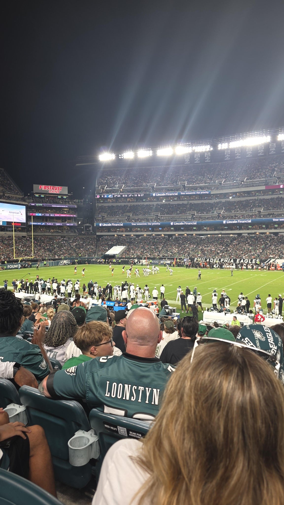 Real Fan View taken from Section 102 at Lincoln Financial Field by Bill M