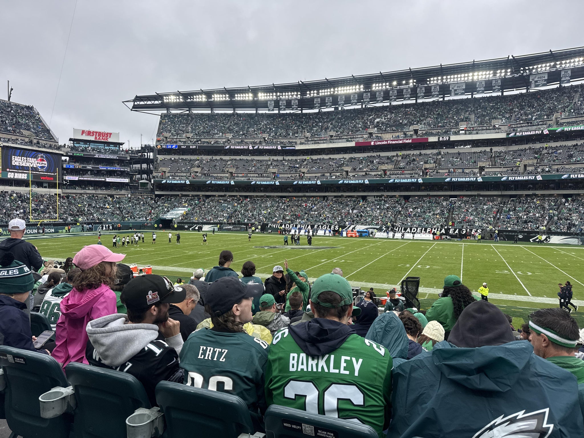 Real Fan View taken from Section 103 at Lincoln Financial Field by Hannah J