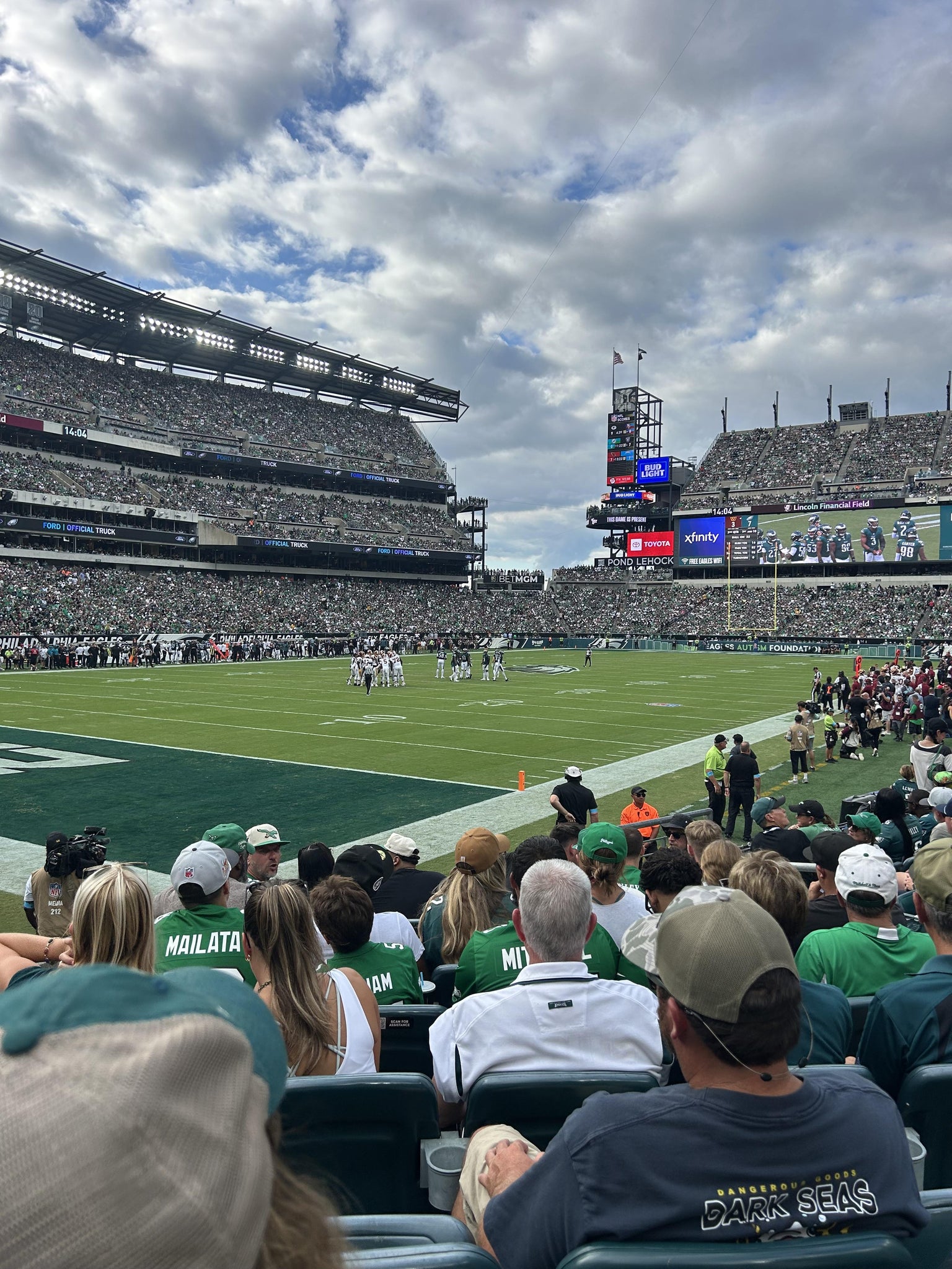 Vue réelle des fans prise de la Section 114 au site Lincoln Financial Field par Anonymous User
