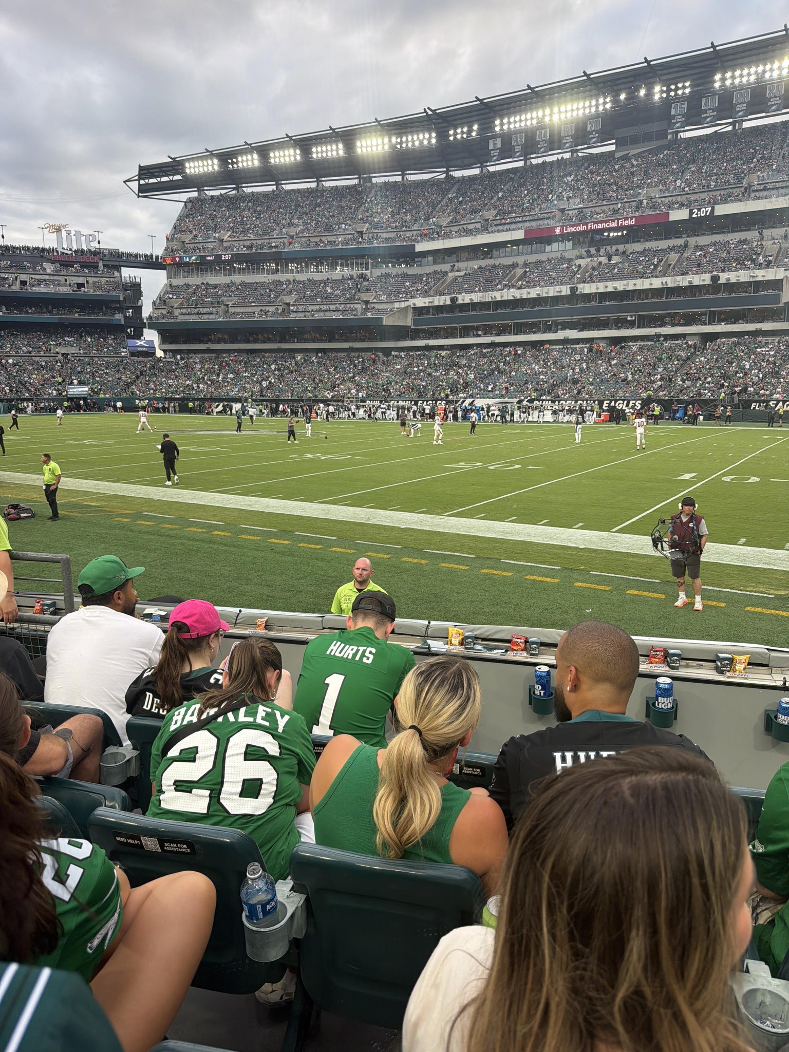 Vue réelle des fans prise de la Section 124 au site Lincoln Financial Field par Pedro Z