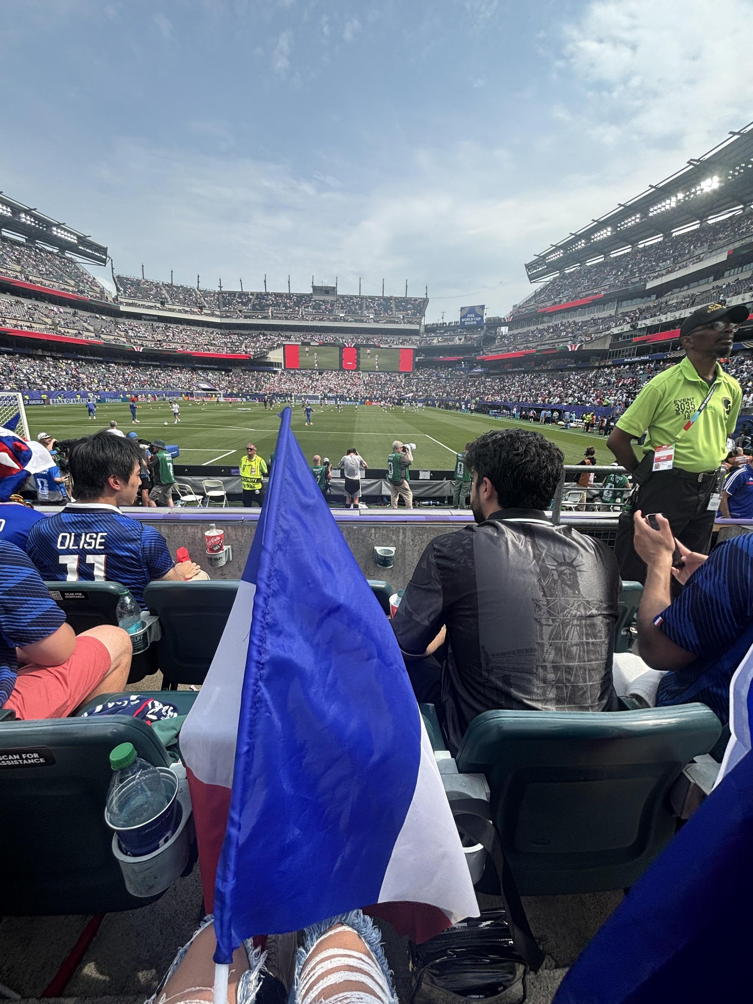 Vue réelle des fans prise de la Section 130 au site Lincoln Financial Field par Elizabeth T