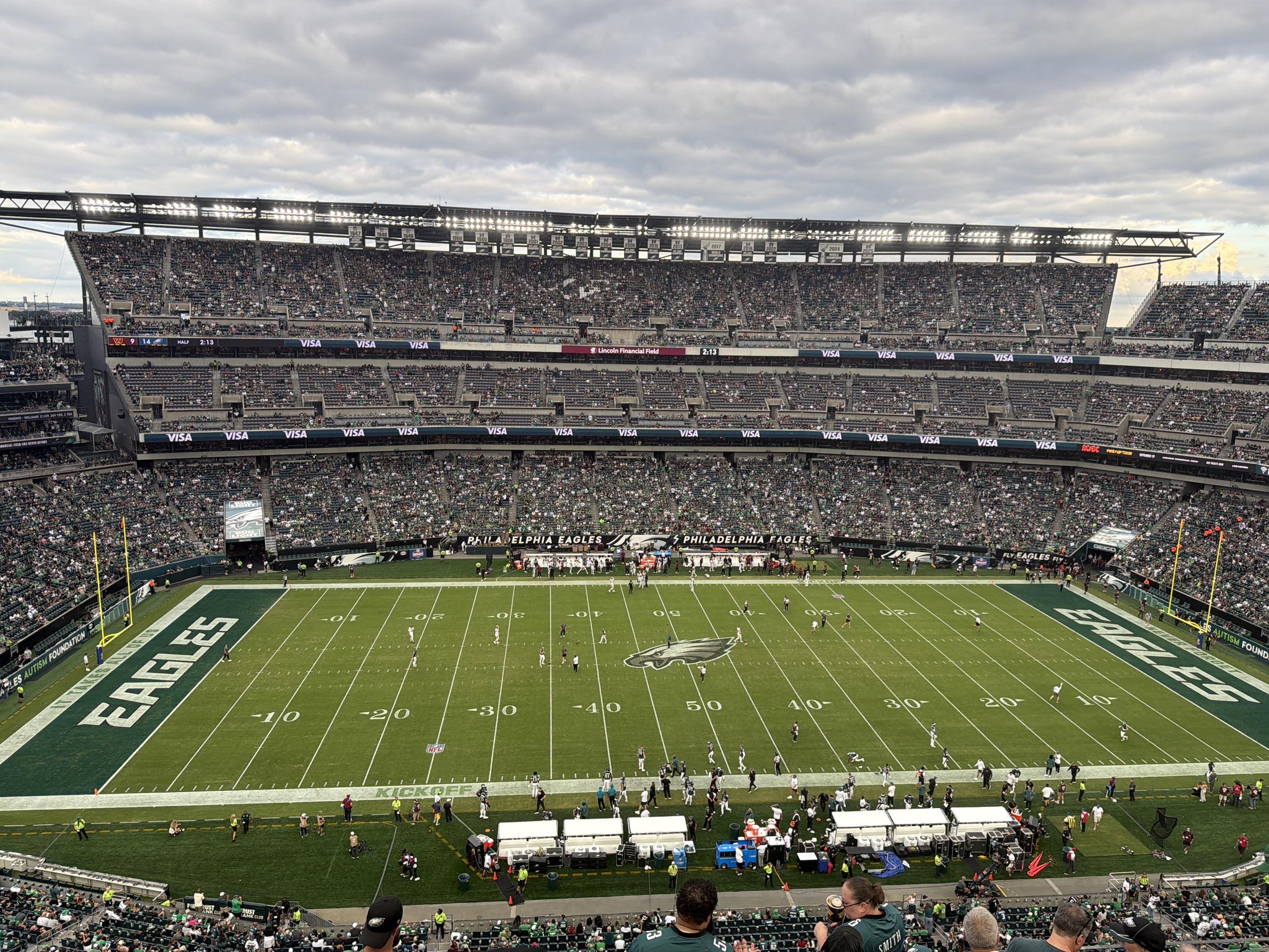 Vue réelle des fans prise de la Section 244 au site Lincoln Financial Field par Sara S