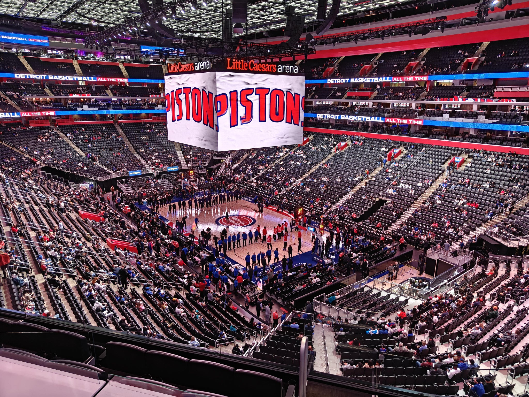 Real Fan View taken from Mezzanine 22 at Little Caesars Arena by Ryan T