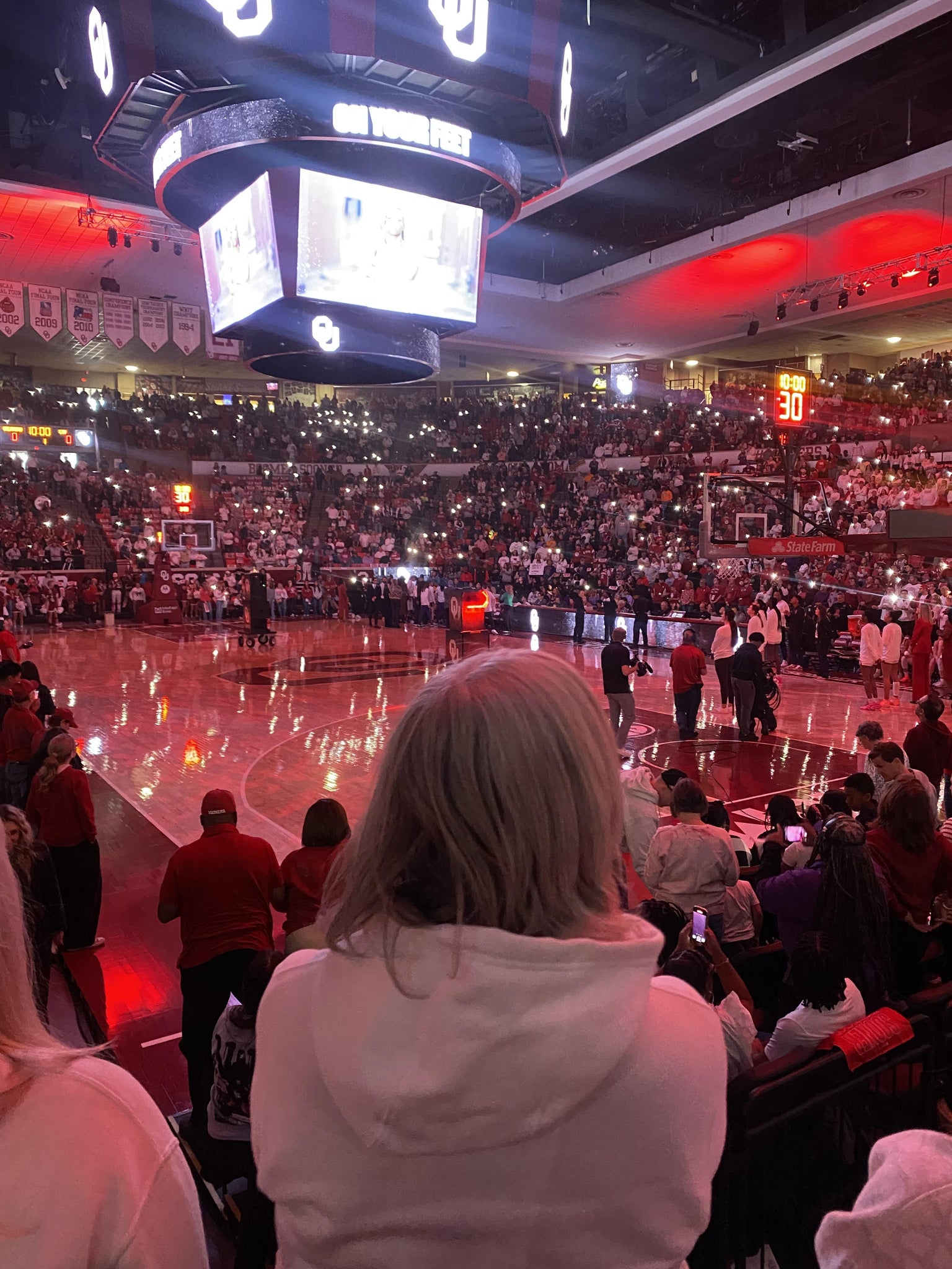 Real Fan View taken from Section 103 at Lloyd Noble Center by Adrianna W
