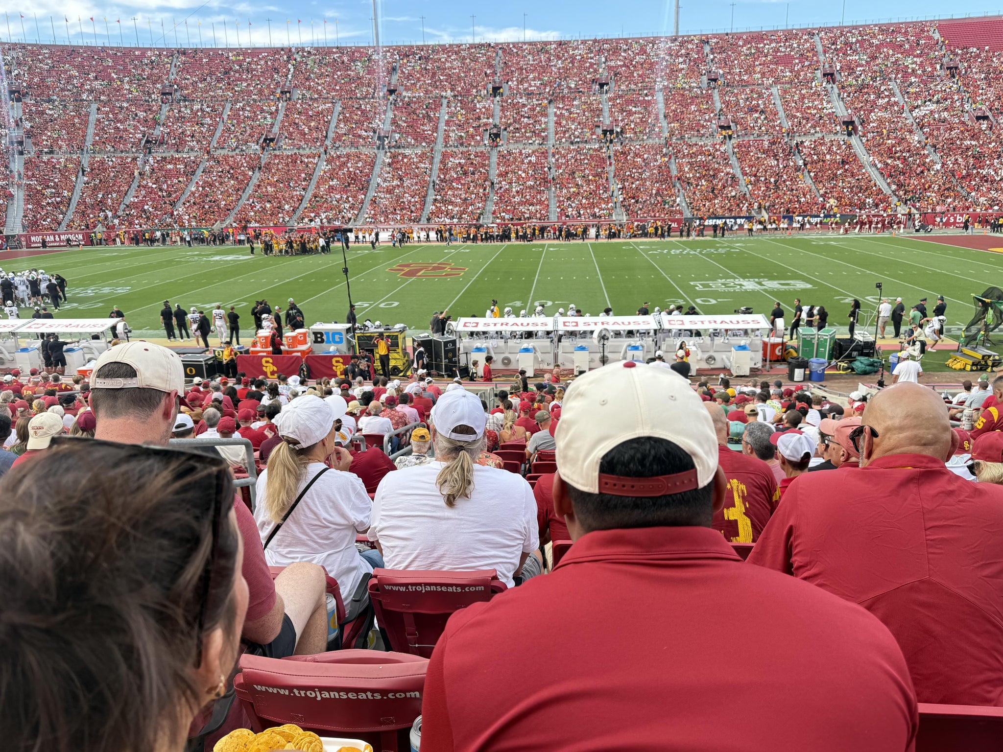 Real Fan View taken from Section 106 A at Los Angeles Memorial Coliseum by Susie P