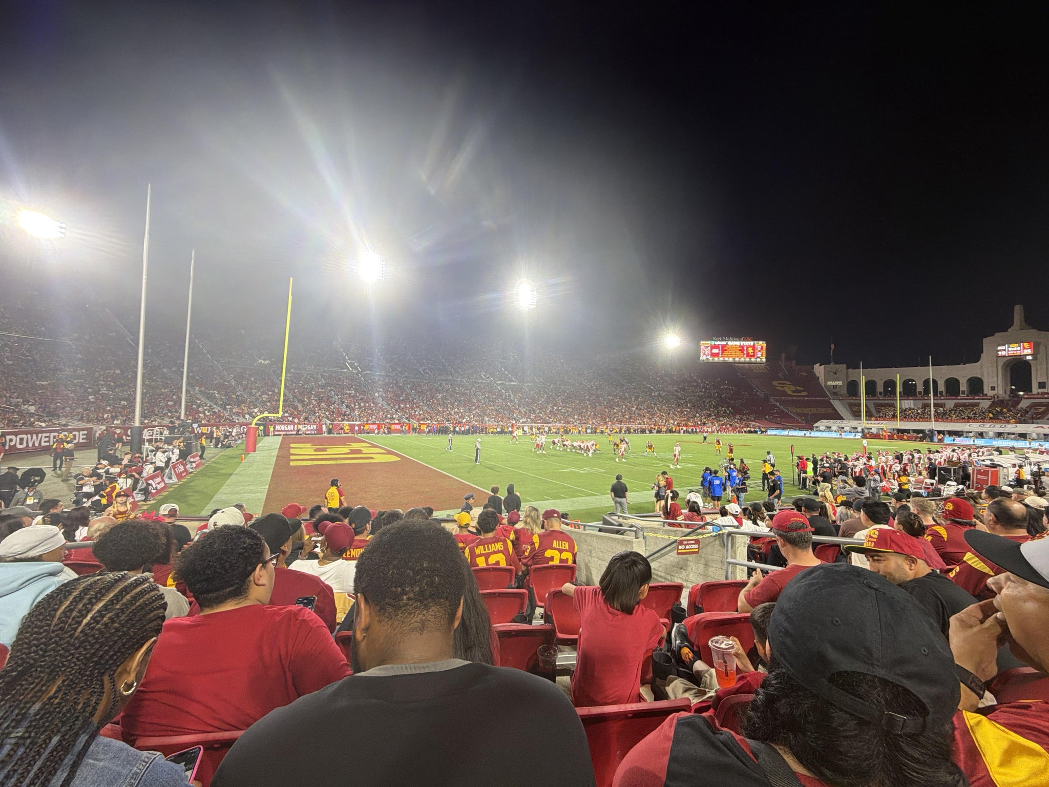 Real Fan View taken from Section 110 A at Los Angeles Memorial Coliseum by Mike F