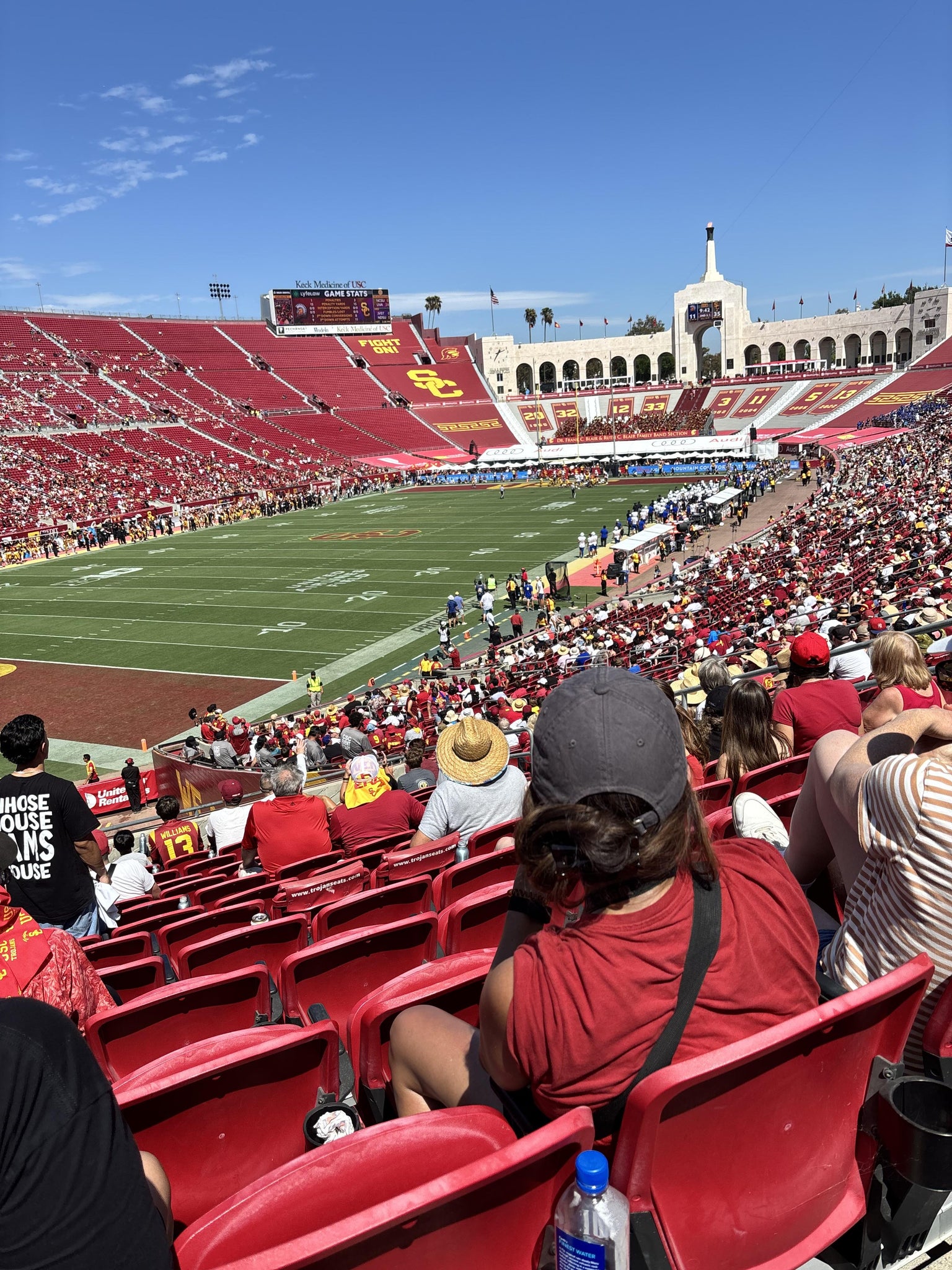 Real Fan View taken from Section 111 at Los Angeles Memorial Coliseum by Adrian T