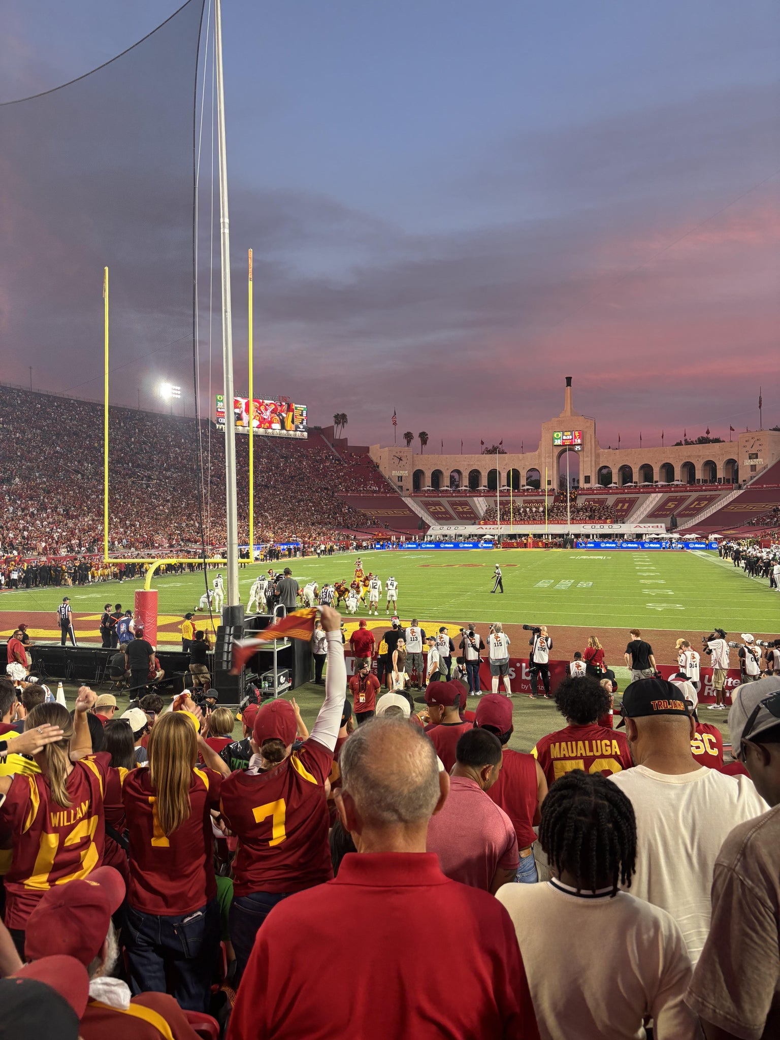 Real Fan View taken from Section 113 at Los Angeles Memorial Coliseum by Luis R