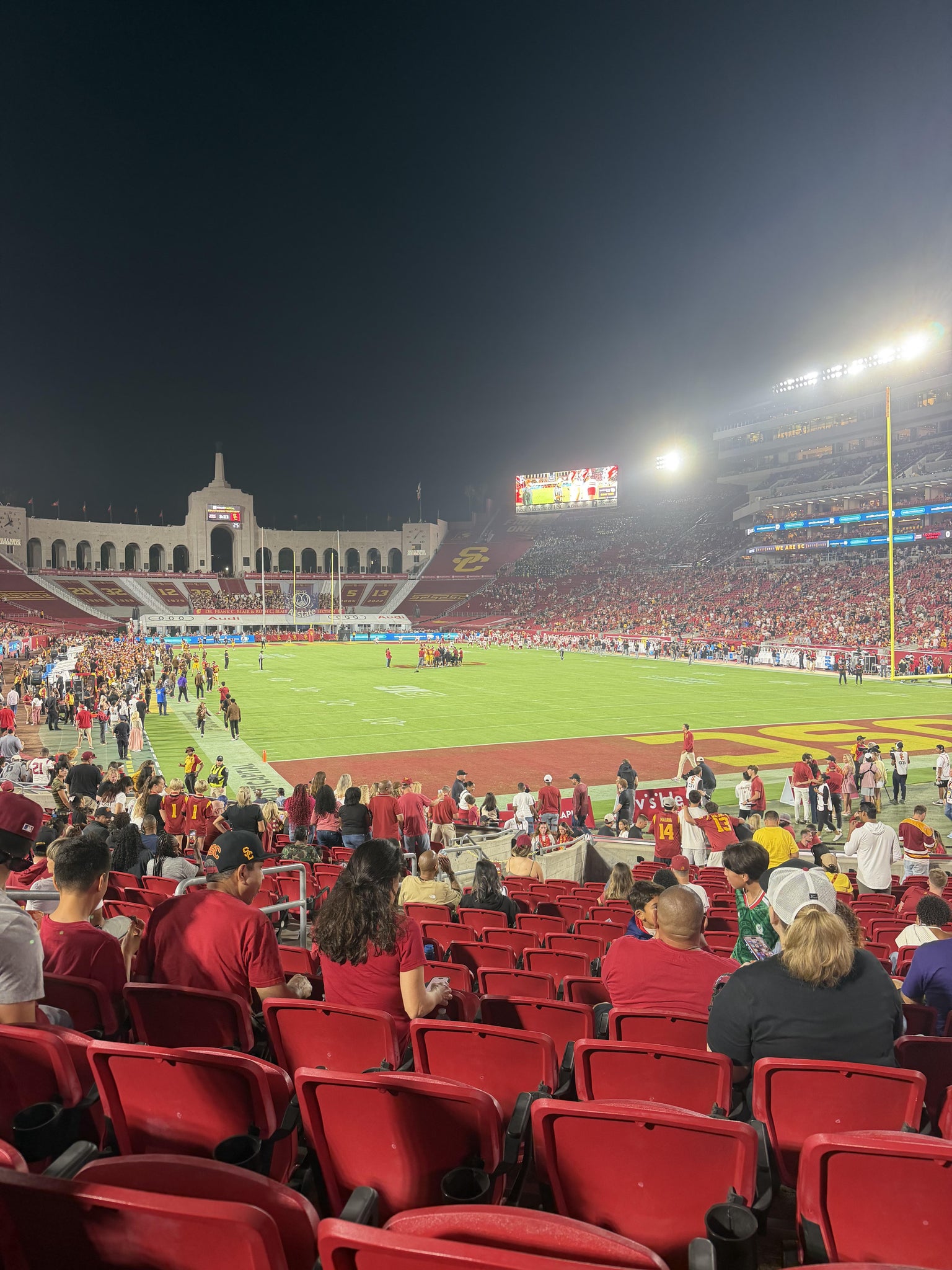 Real Fan View taken from Section 116 at Los Angeles Memorial Coliseum by Rahee F