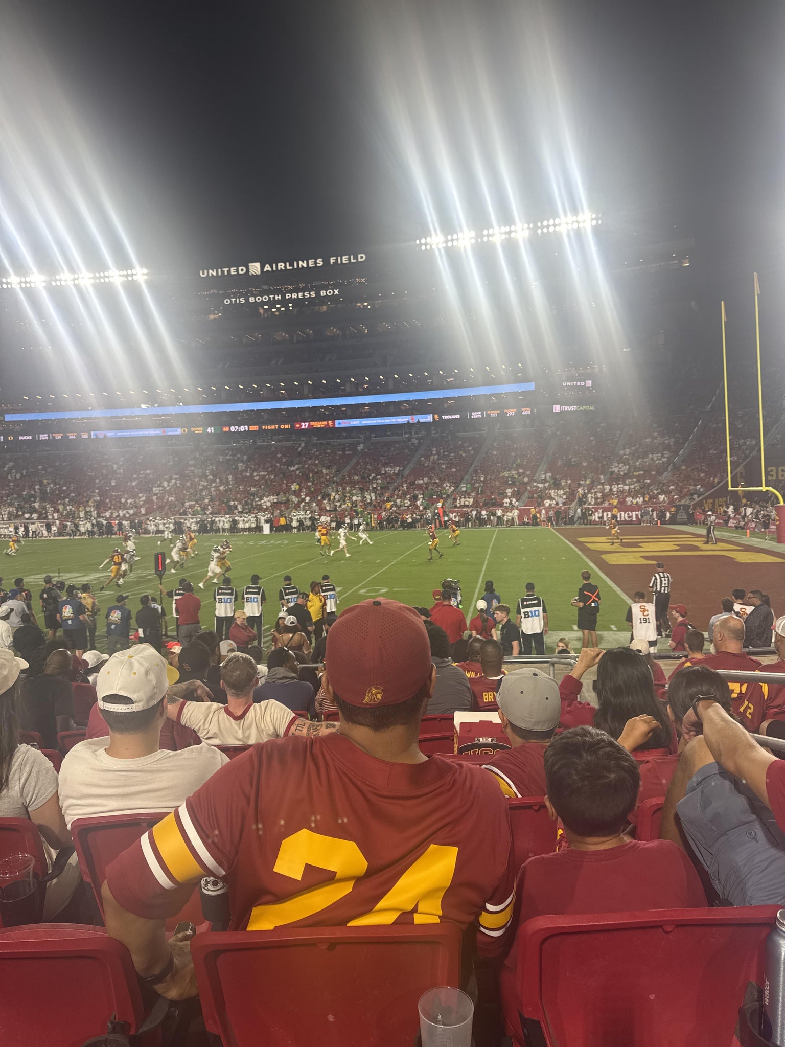 Real Fan View taken from Section 119 B at Los Angeles Memorial Coliseum by Whitney F