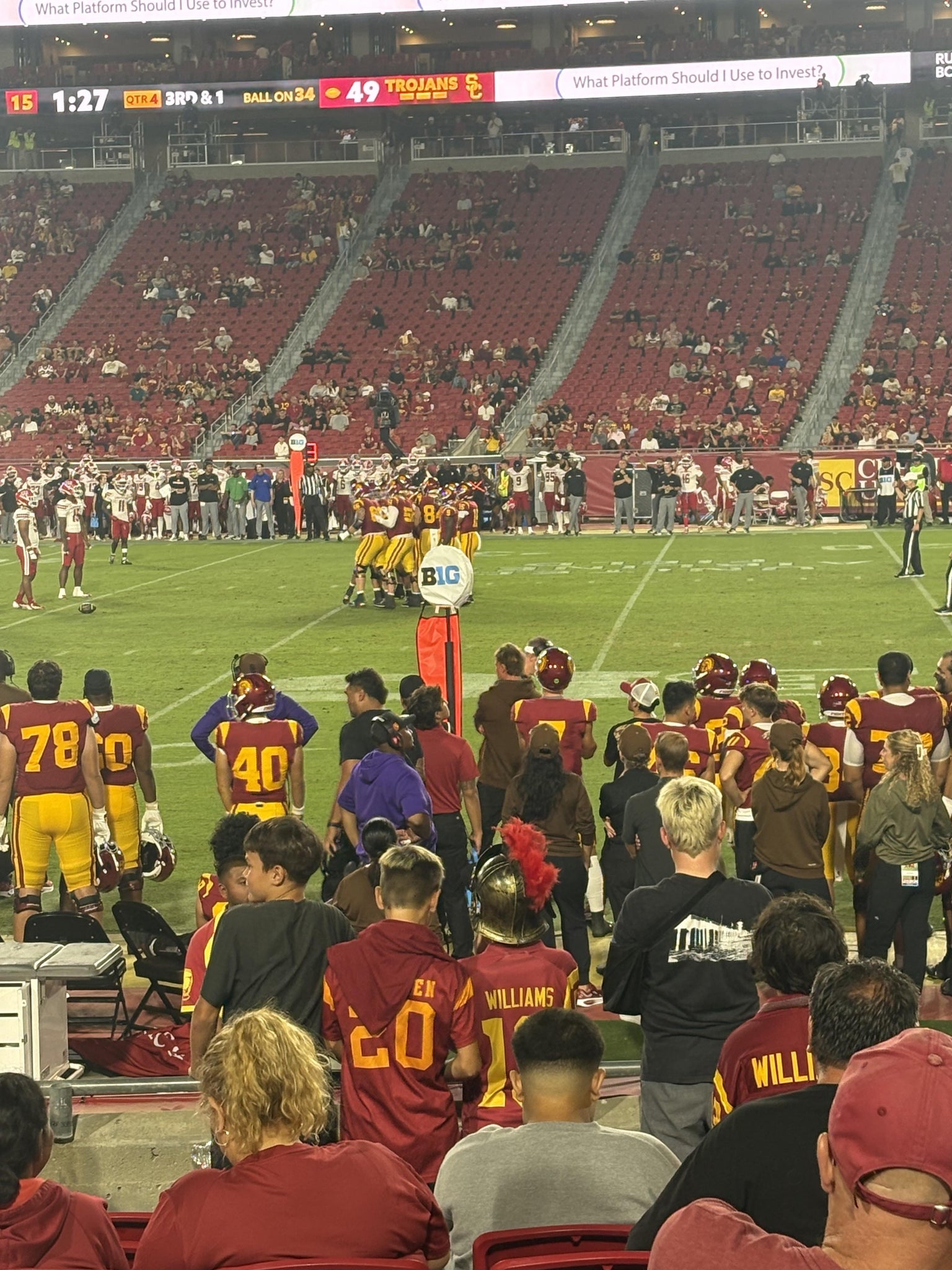 Real Fan View taken from Section 120 B at Los Angeles Memorial Coliseum by Andrew M