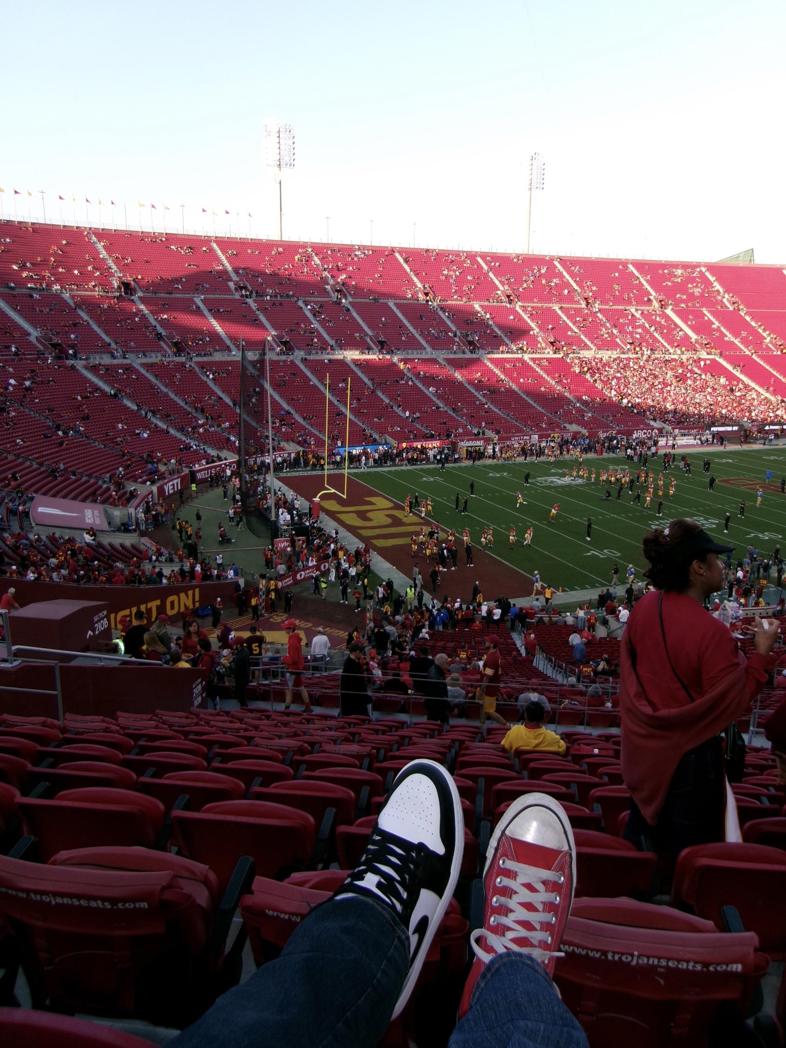 Real Fan View taken from Section 210 B at Los Angeles Memorial Coliseum by Adelaide K