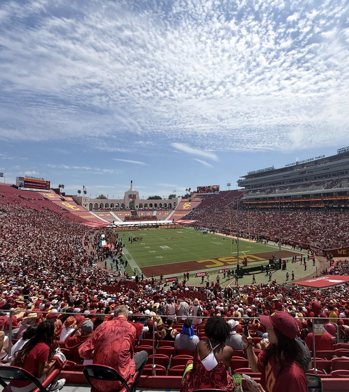 Real Fan View taken from Section 216 at Los Angeles Memorial Coliseum by Kyle O