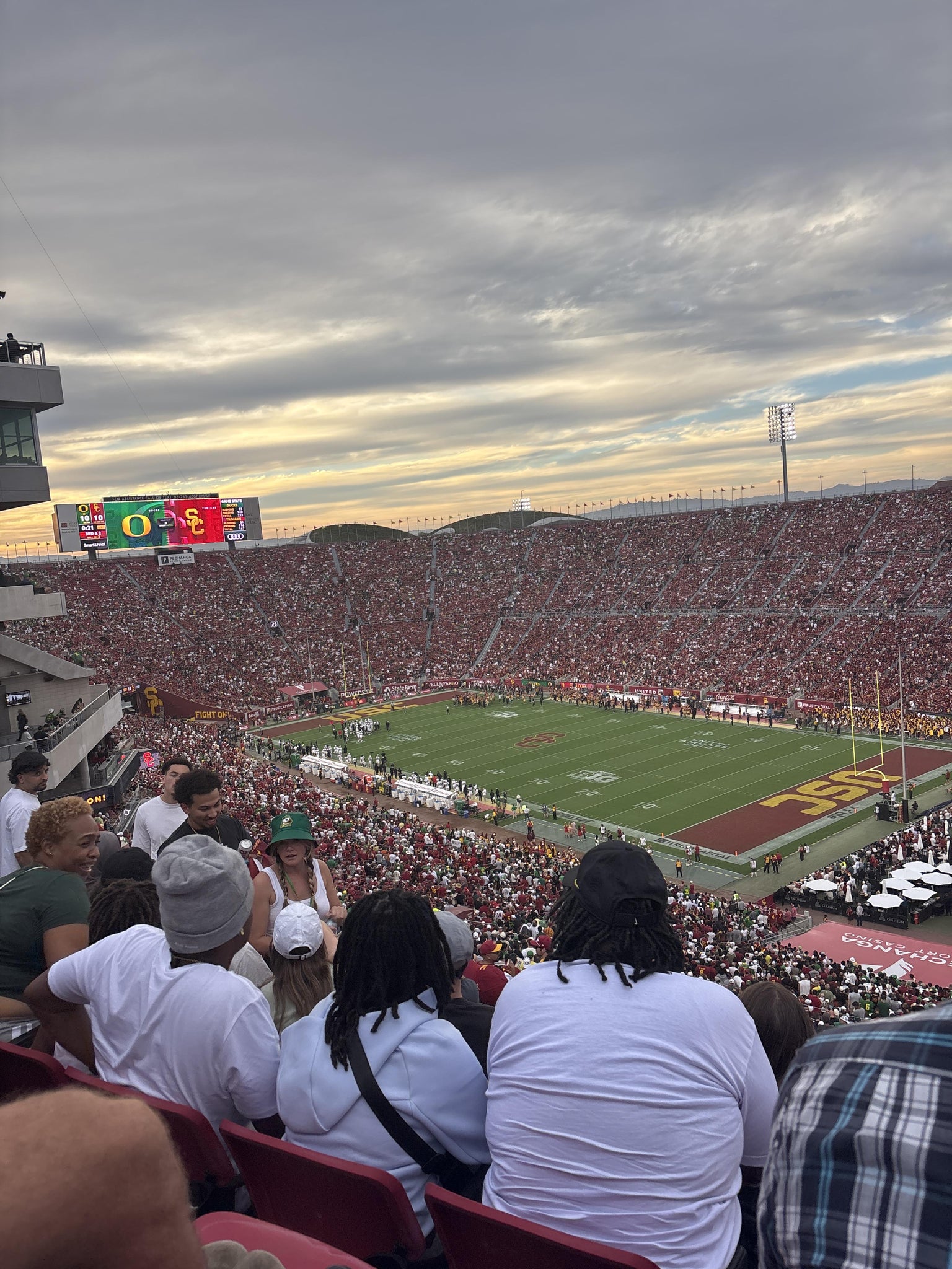 Real Fan View taken from Section 301 at Los Angeles Memorial Coliseum by Lupe C