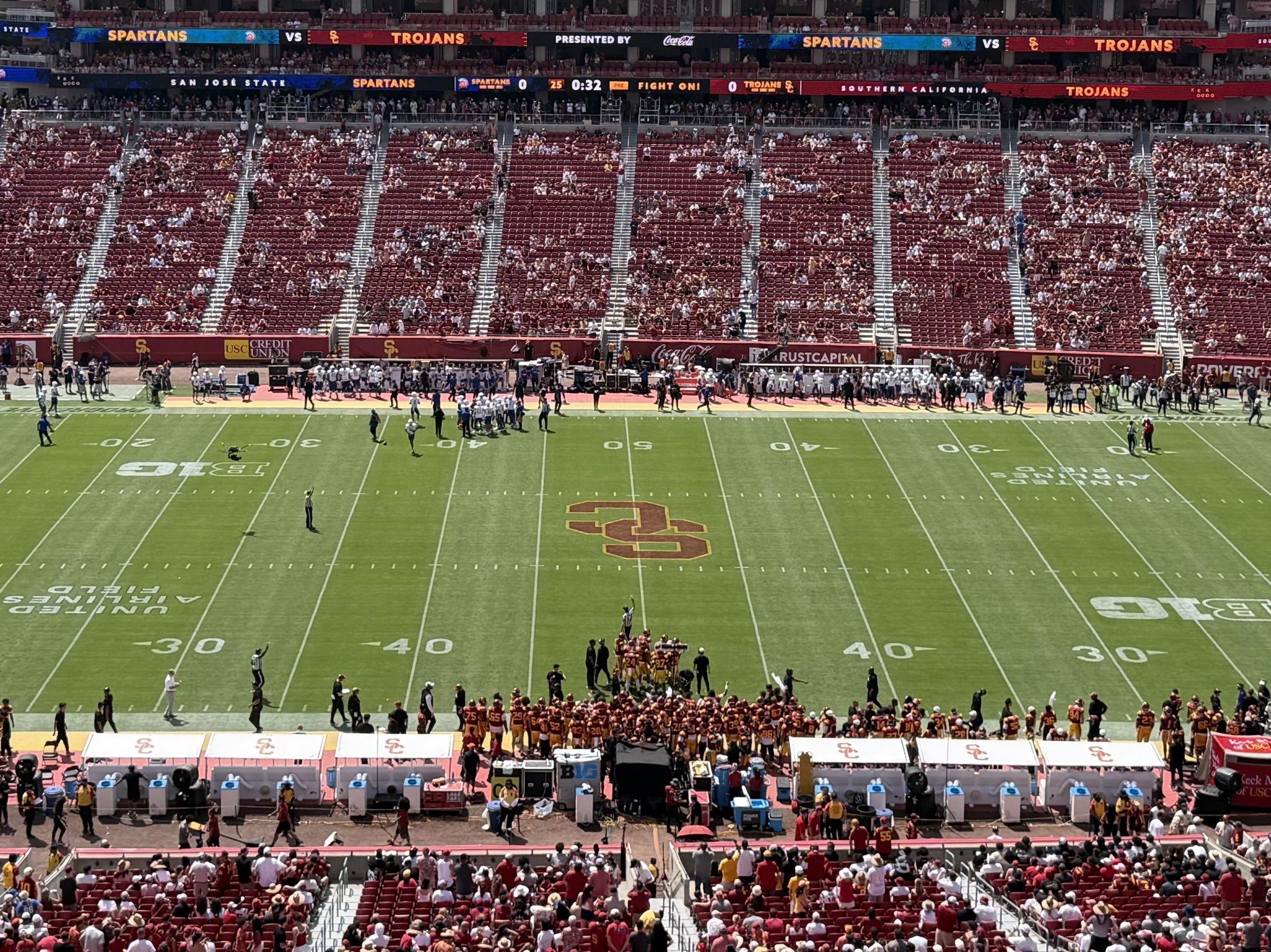 Real Fan View taken from Section 322 at Los Angeles Memorial Coliseum by Jonathan S
