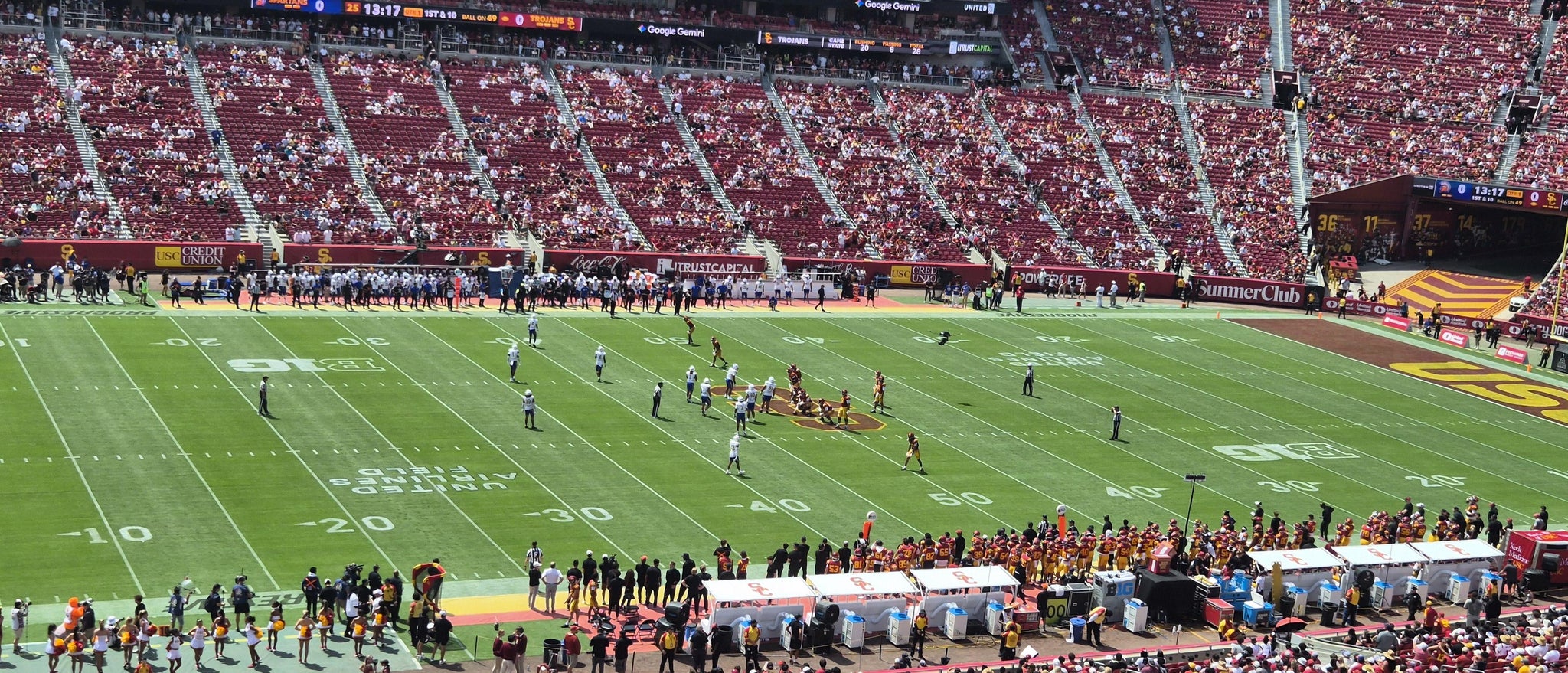 Real Fan View taken from Section 324 at Los Angeles Memorial Coliseum by Edward K