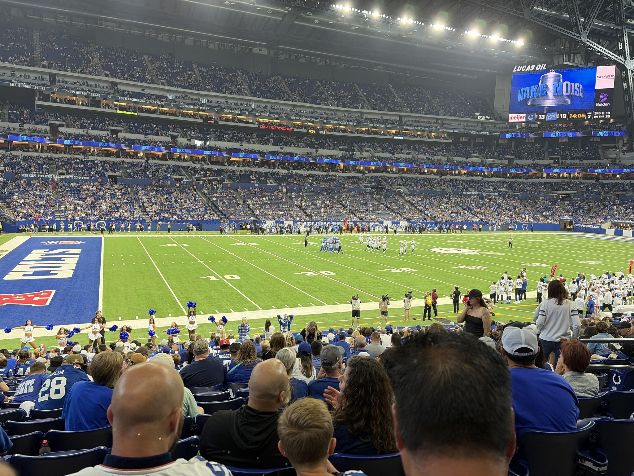 Real Fan View taken from Section 144 at Lucas Oil Stadium by Jason S