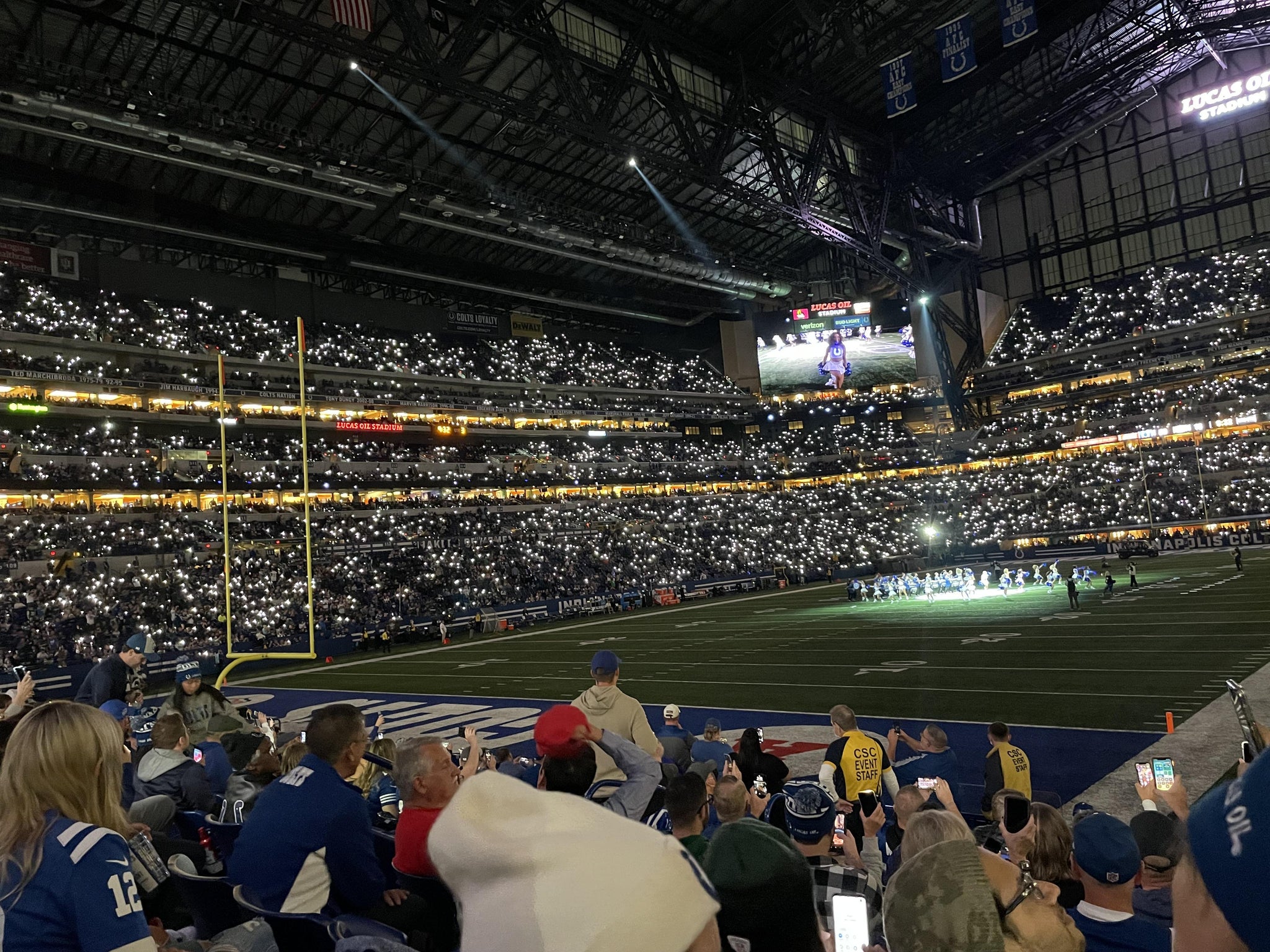 Real Fan View taken from Section 151 at Lucas Oil Stadium by Scott K