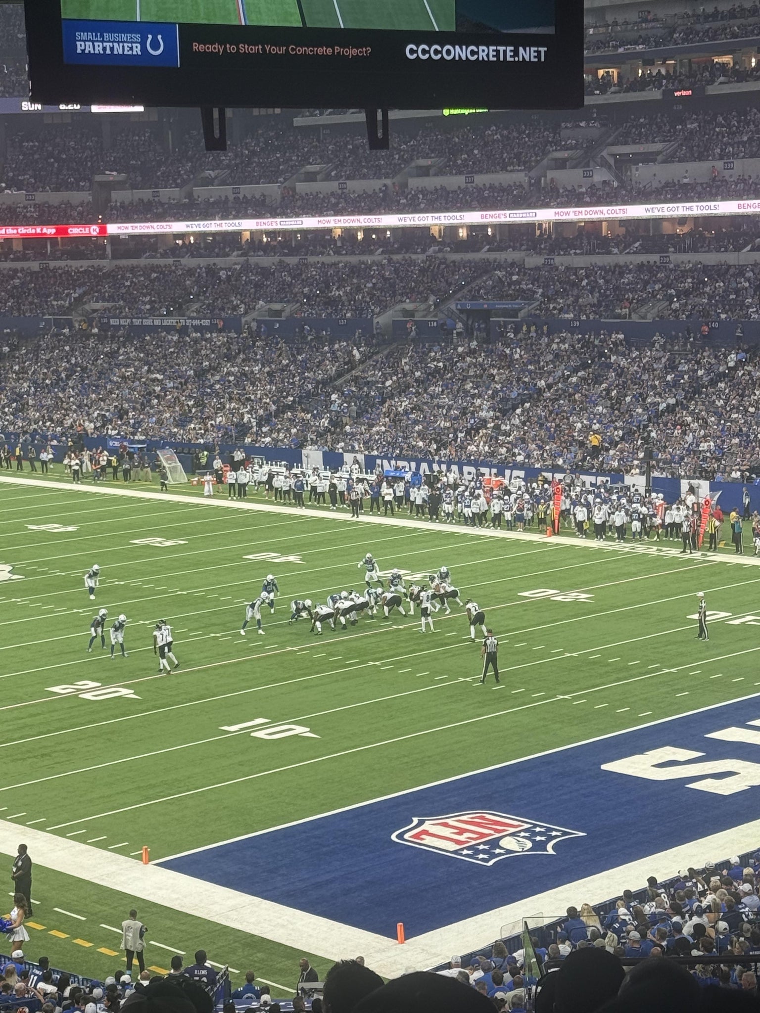 Real Fan View taken from Section 205 at Lucas Oil Stadium by Roger S