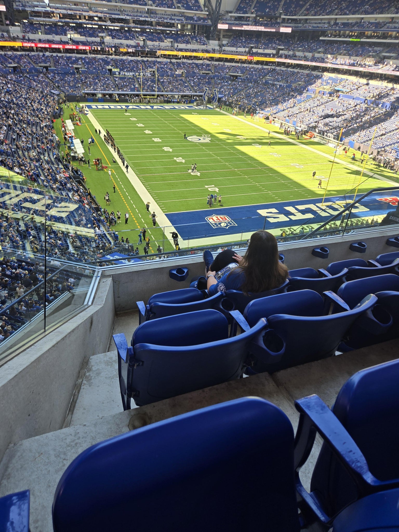 Real Fan View taken from Section 403 at Lucas Oil Stadium by Joshua C