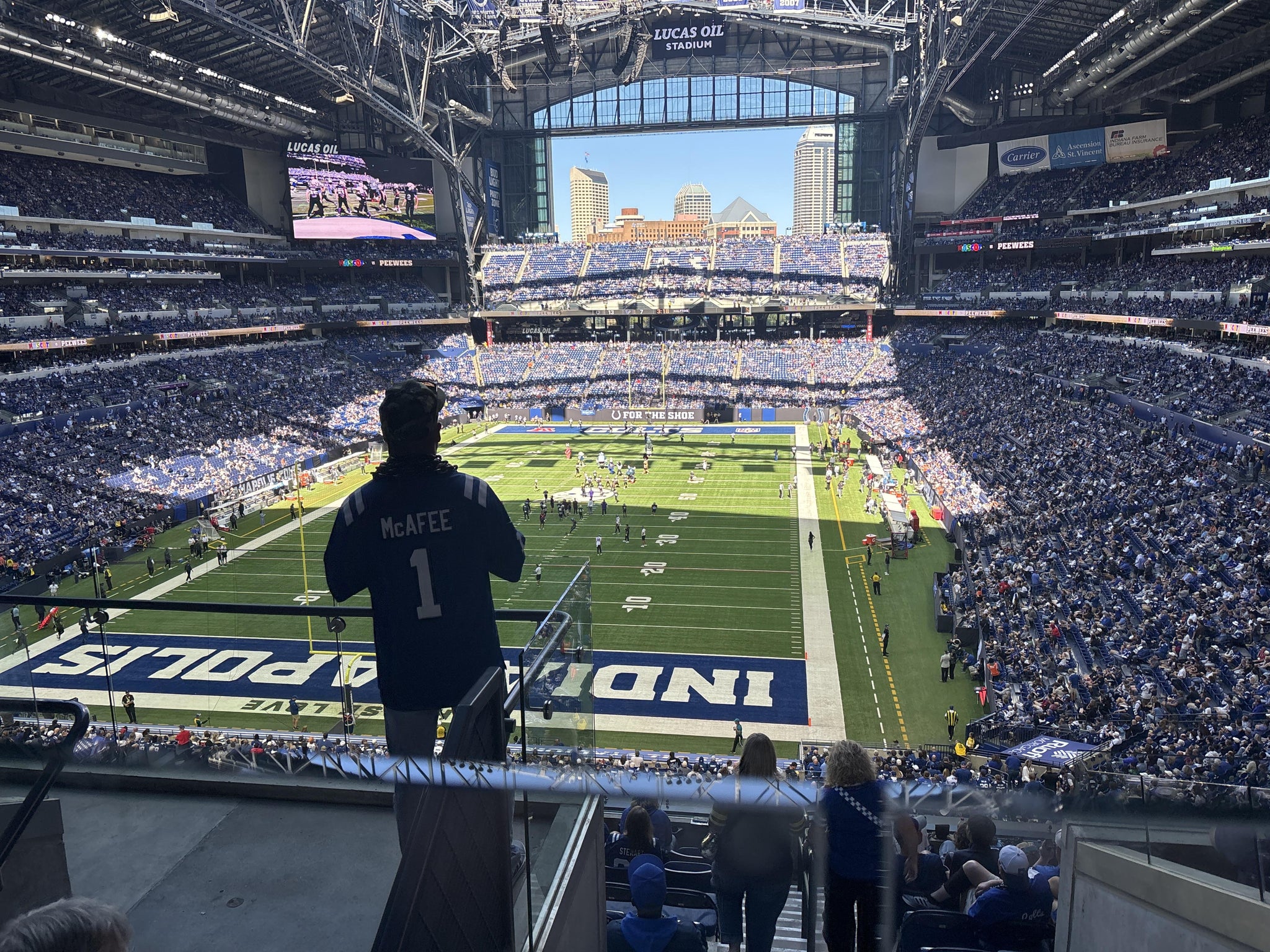Real Fan View taken from Section 424 at Lucas Oil Stadium by James T